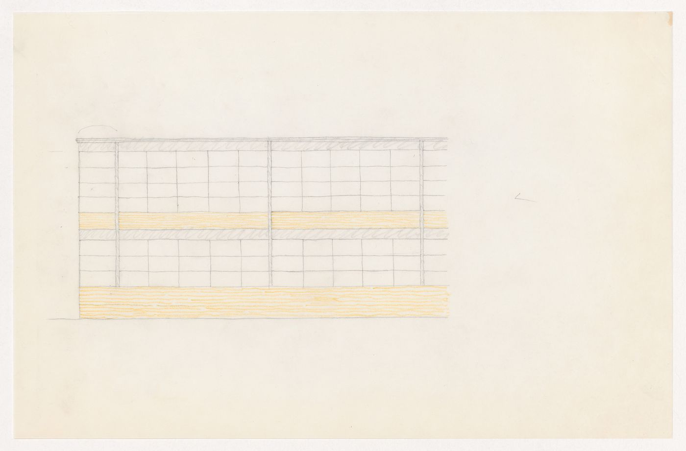 Partial sketch elevation for the Metallurgy Building, Illinois Institute of Technology, Chicago