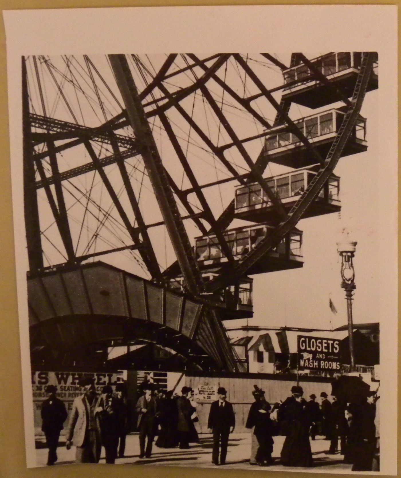 Partial view of a ferris wheel, World's Fair: Columbian Exposition, Chicago, Illinois