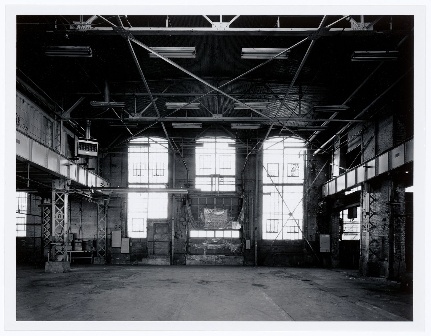 Interior view of the main floor of the Canadian Switch & Spring Company Building from the second storey observation corridor, Montréal, Québec