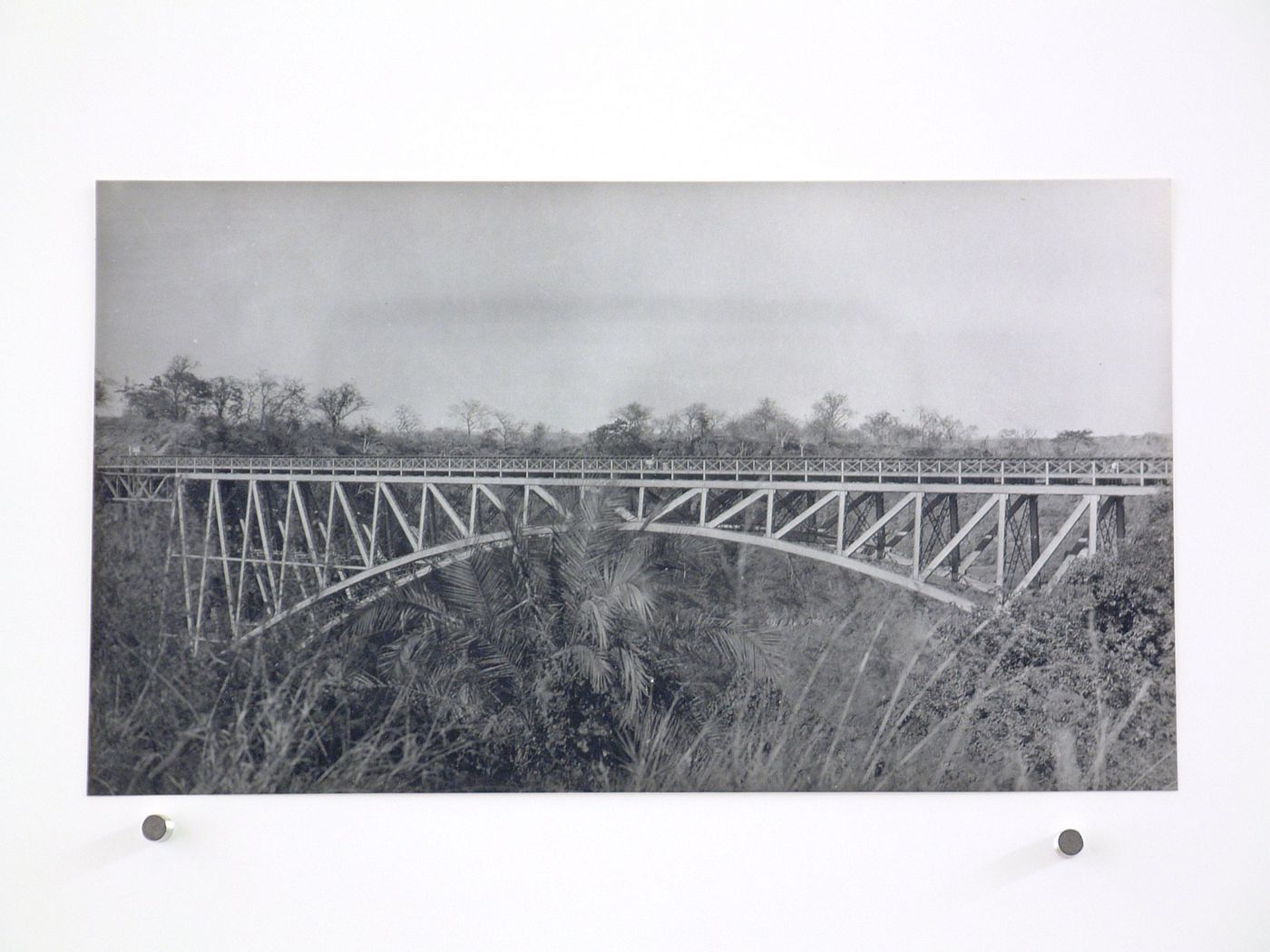 View of Victoria Falls Bridge, Zambezi River, crossing the border between Victoria Falls, Zimbabwe and Livingstone, Zambia