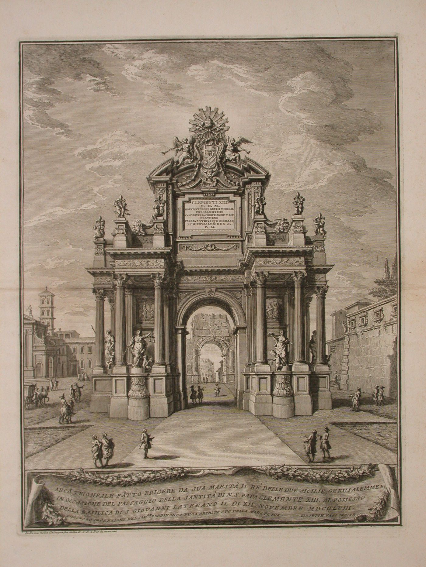 Triumphal Arch erected by the King of Sicily in honour of Pope Clement XIII, Rome