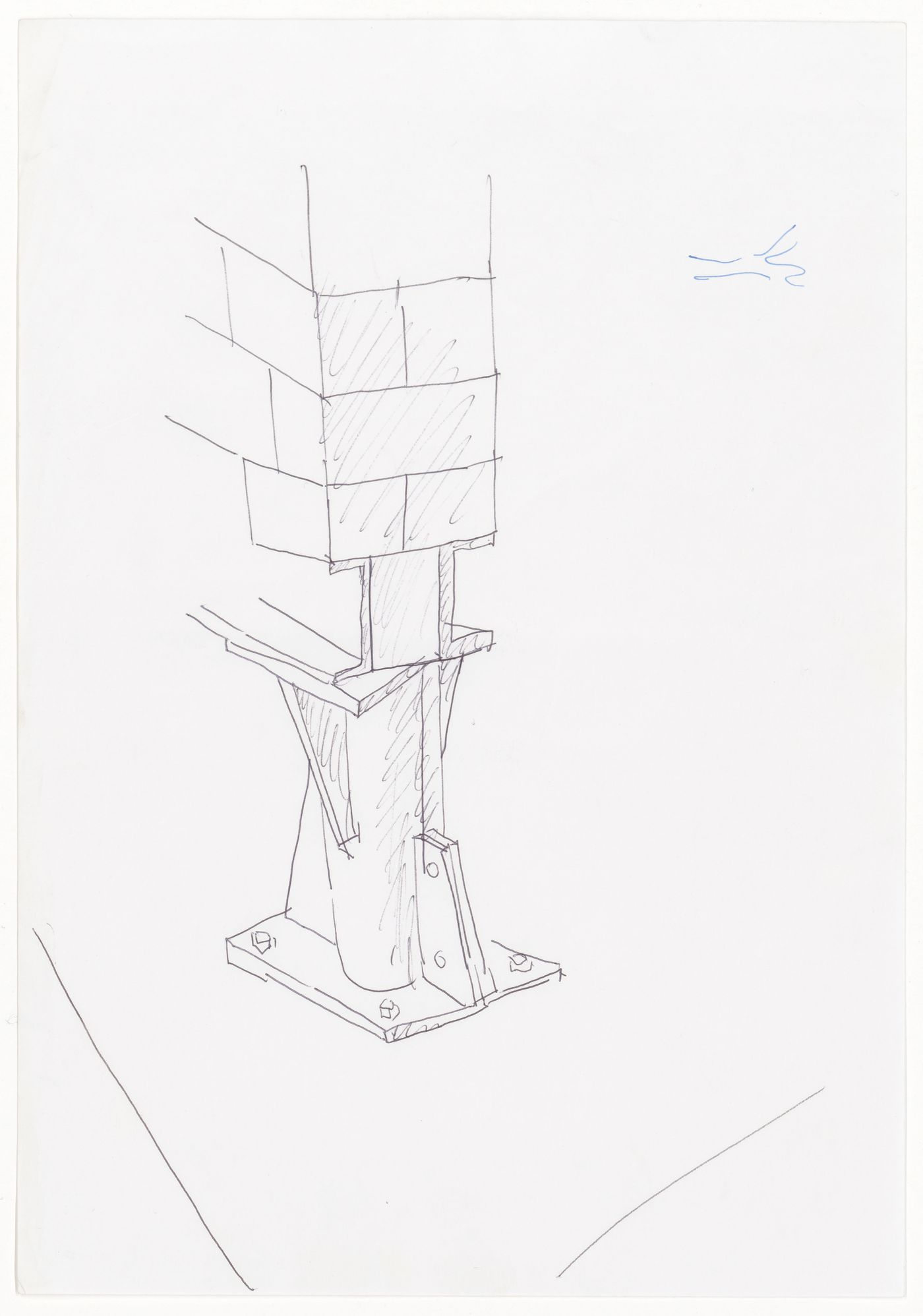 Sketch for Centro Galego de Arte Contemporânea, Santiago de Compostela