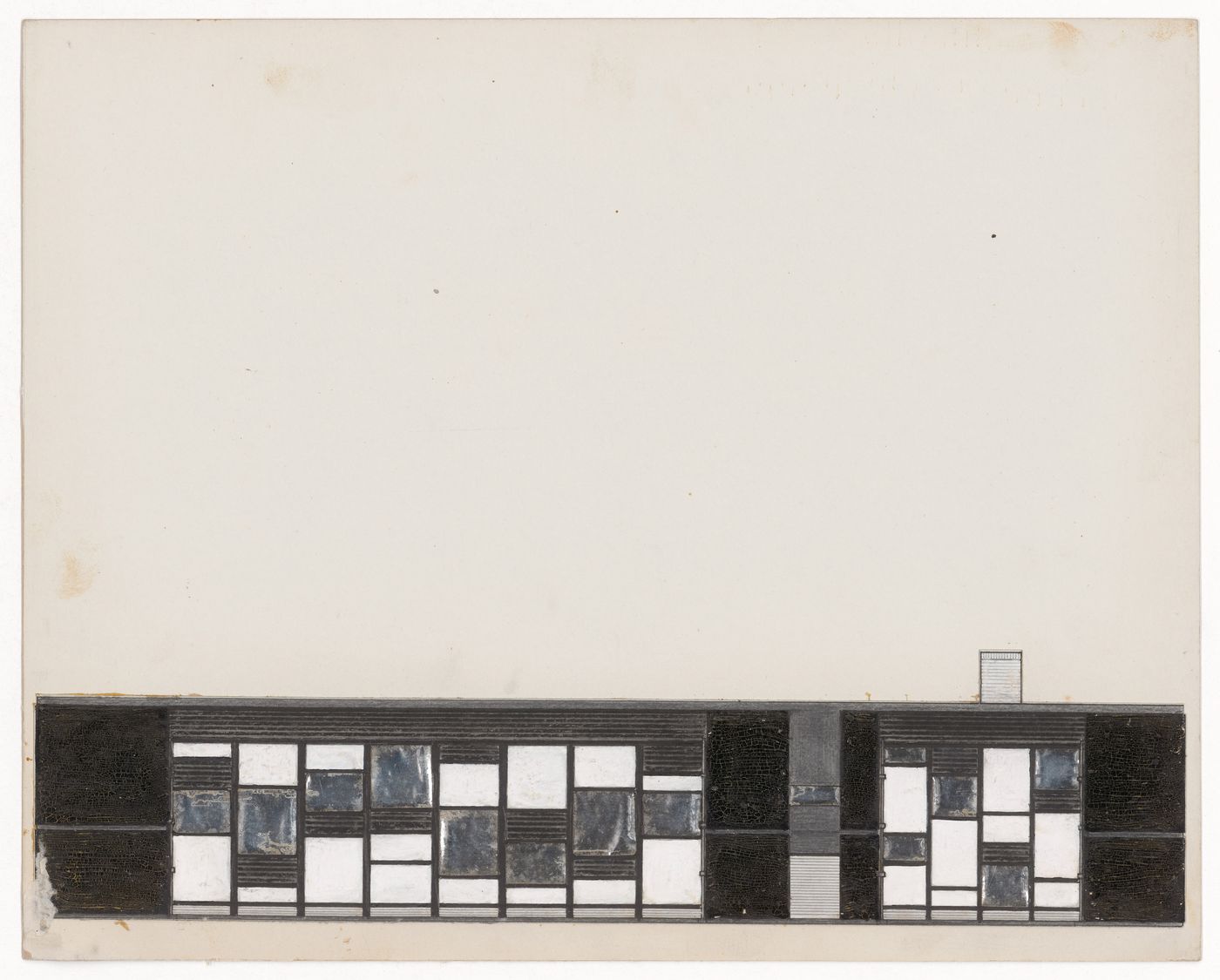 Elevation for The Shape of Cambridge: A Plan, Cambridge University, England