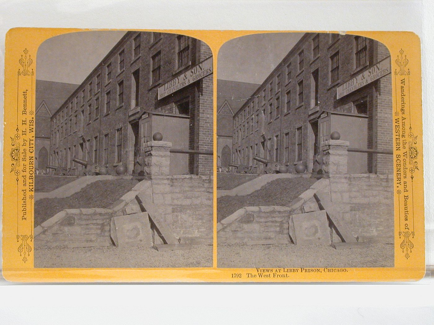 View of the west front of Libby Prison, Chicago