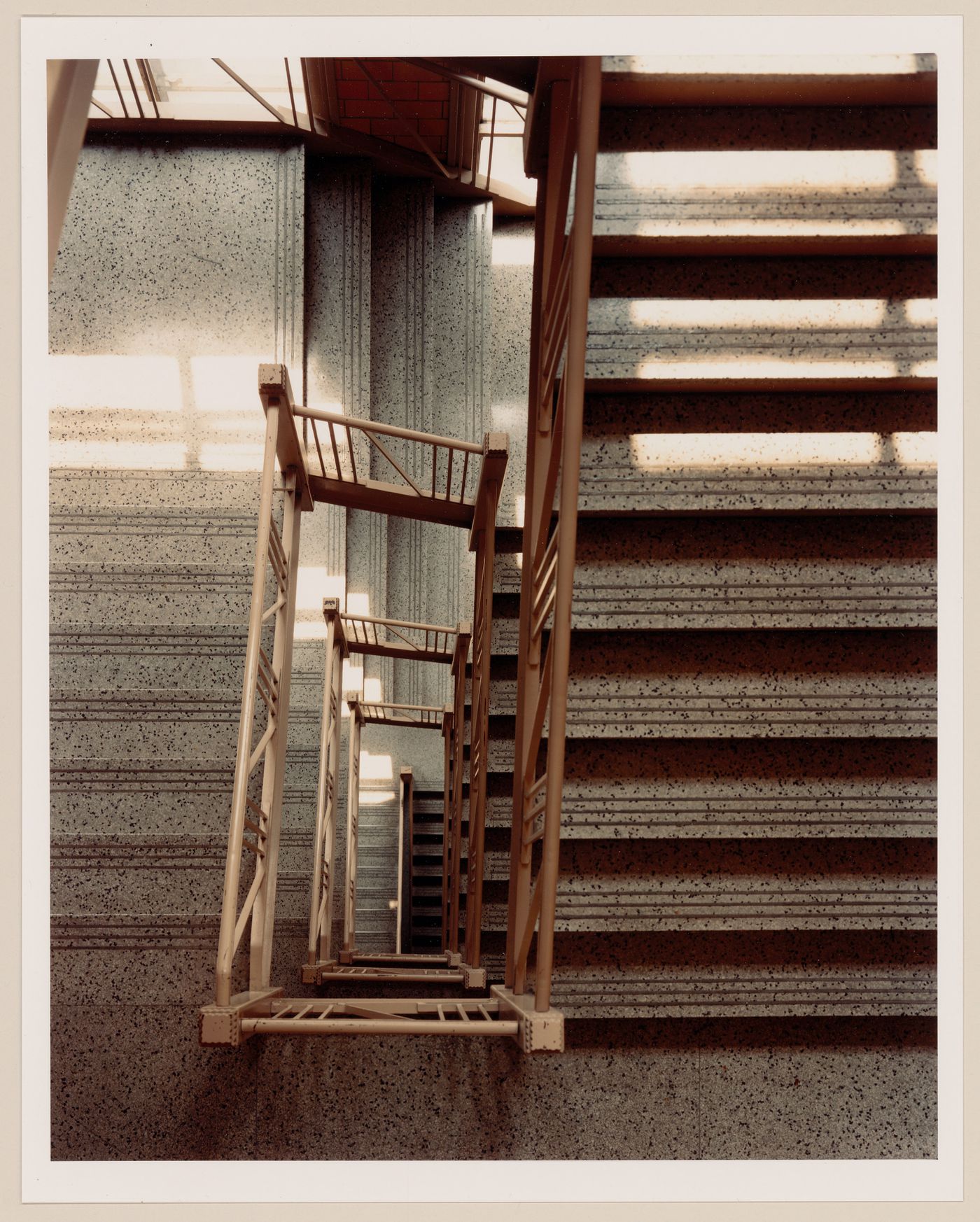 Side staircase, view from above, Université de Montréal, Montréal, Québec