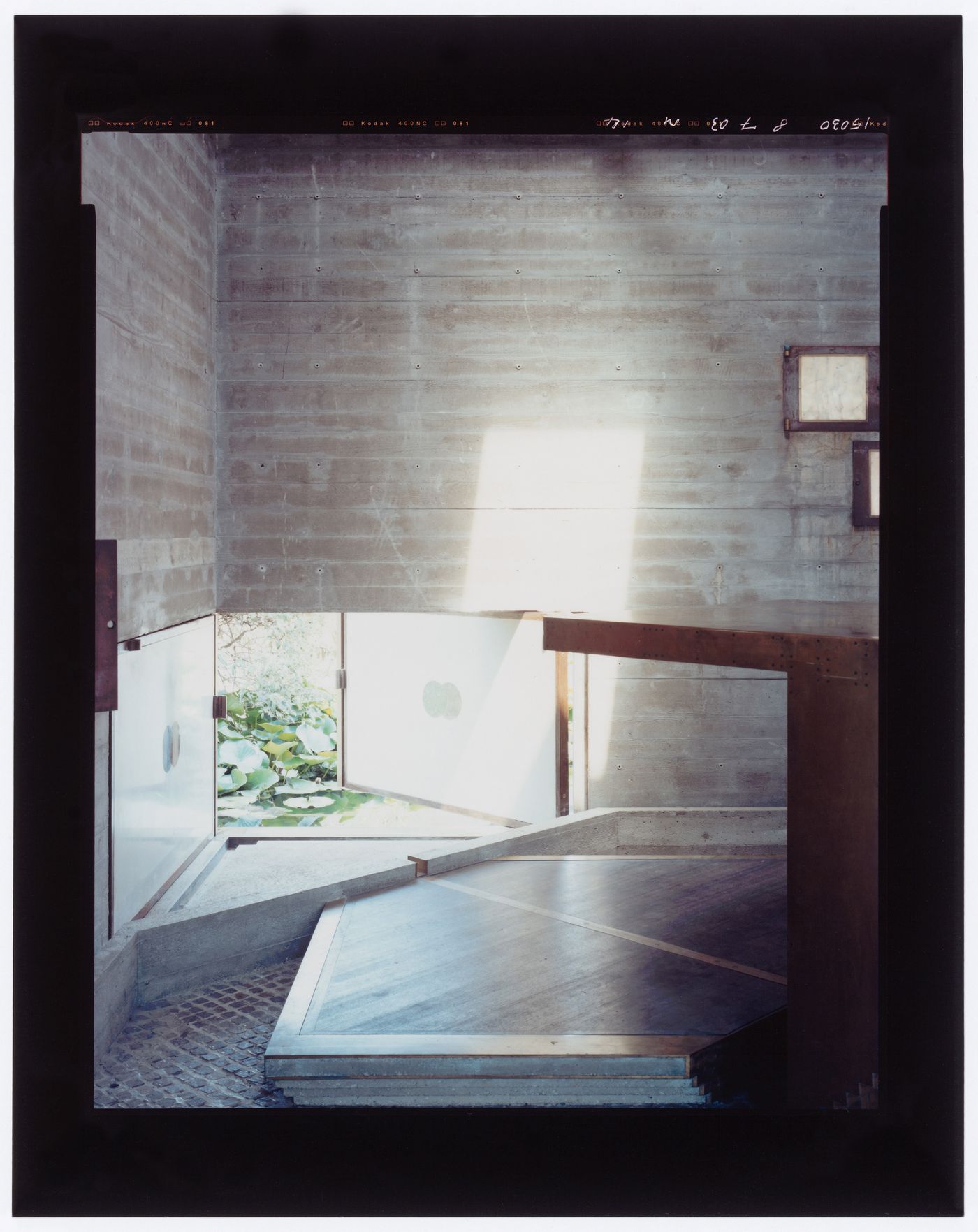 Looking northeast at 1:00 pm, Carlo Scarpa's Tomba Brion, San Vito d'Altivole, Italy