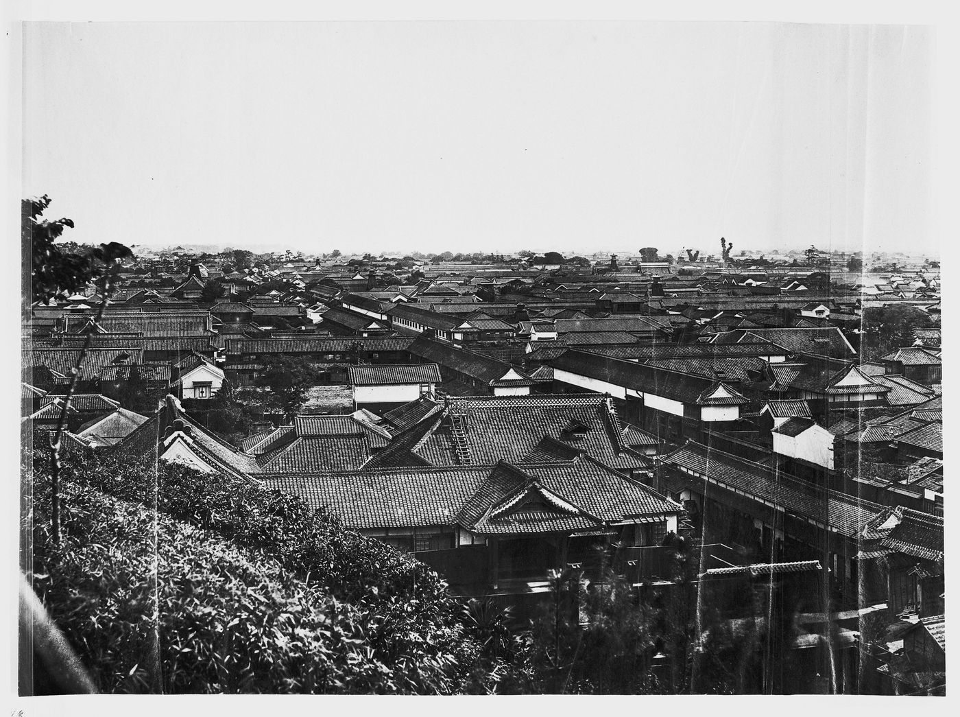 View of Edo (now Tokyo) showing daimyo residences, Japan