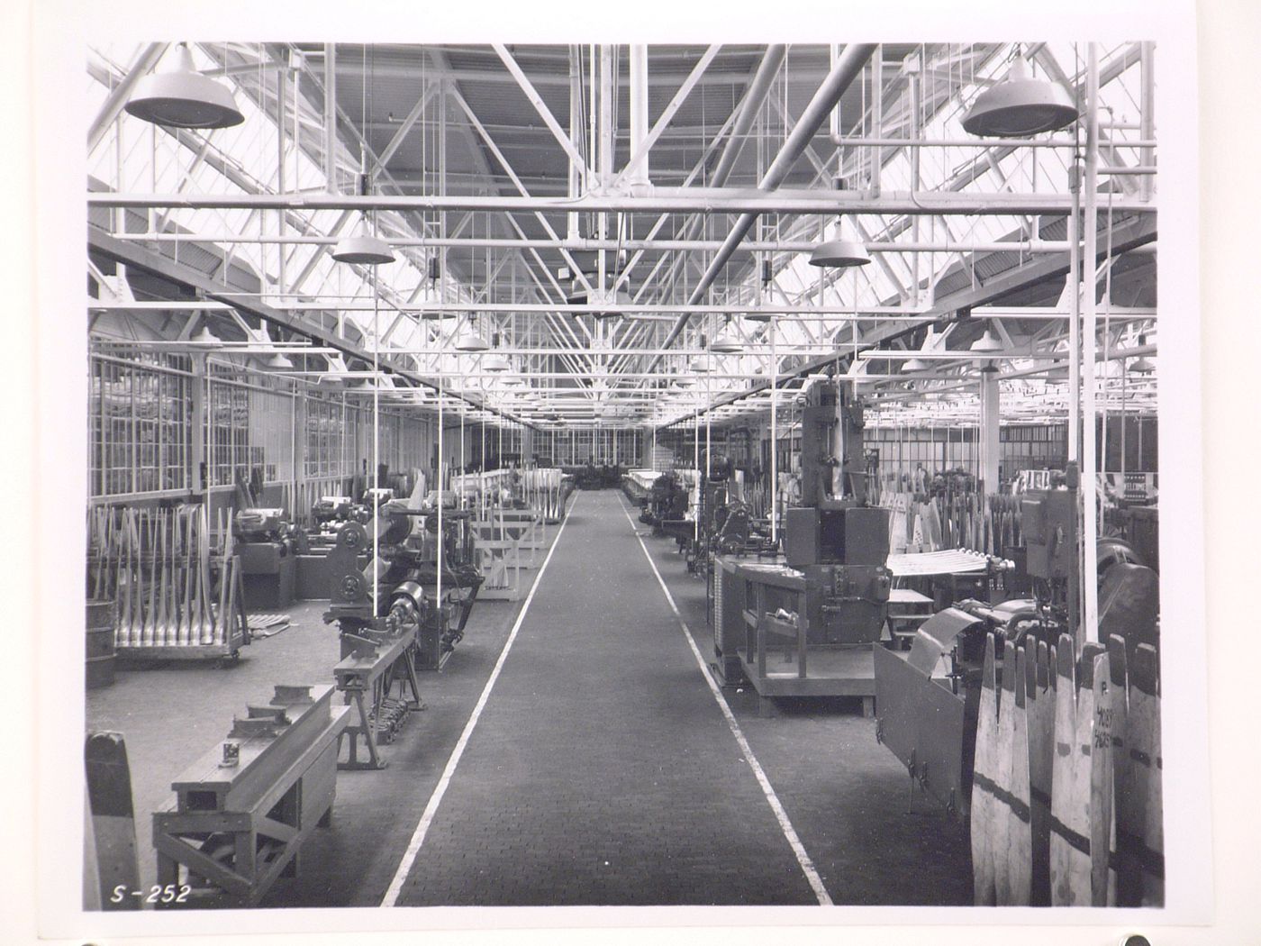 Interior view of the Assembly [?] Building, United Aircraft Corporation Hamilton Standard Propeller division Assembly Plant, East Hartford, Connecticut