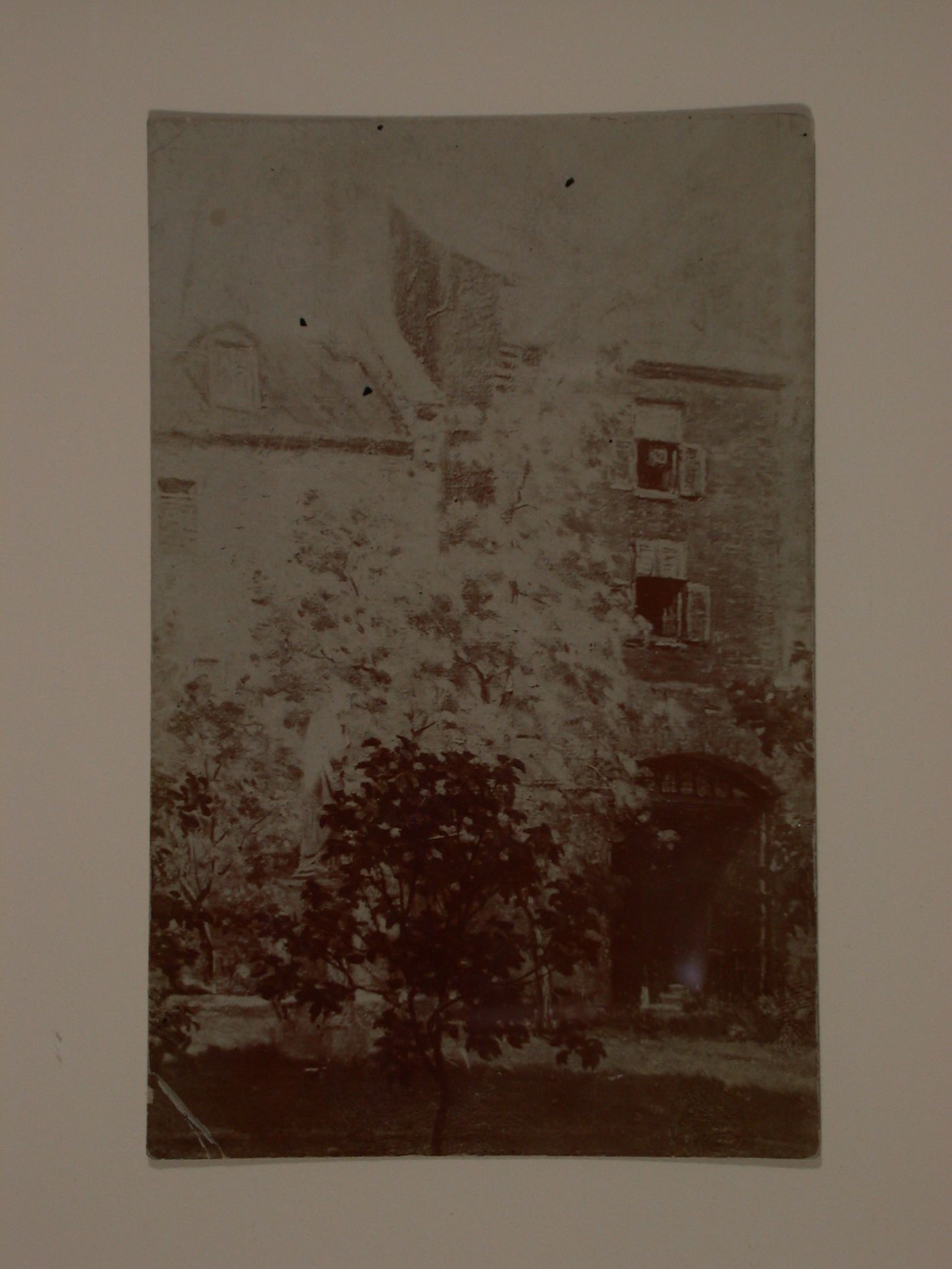 Photograph of a painting of courtyard of the Vieux Séminaire