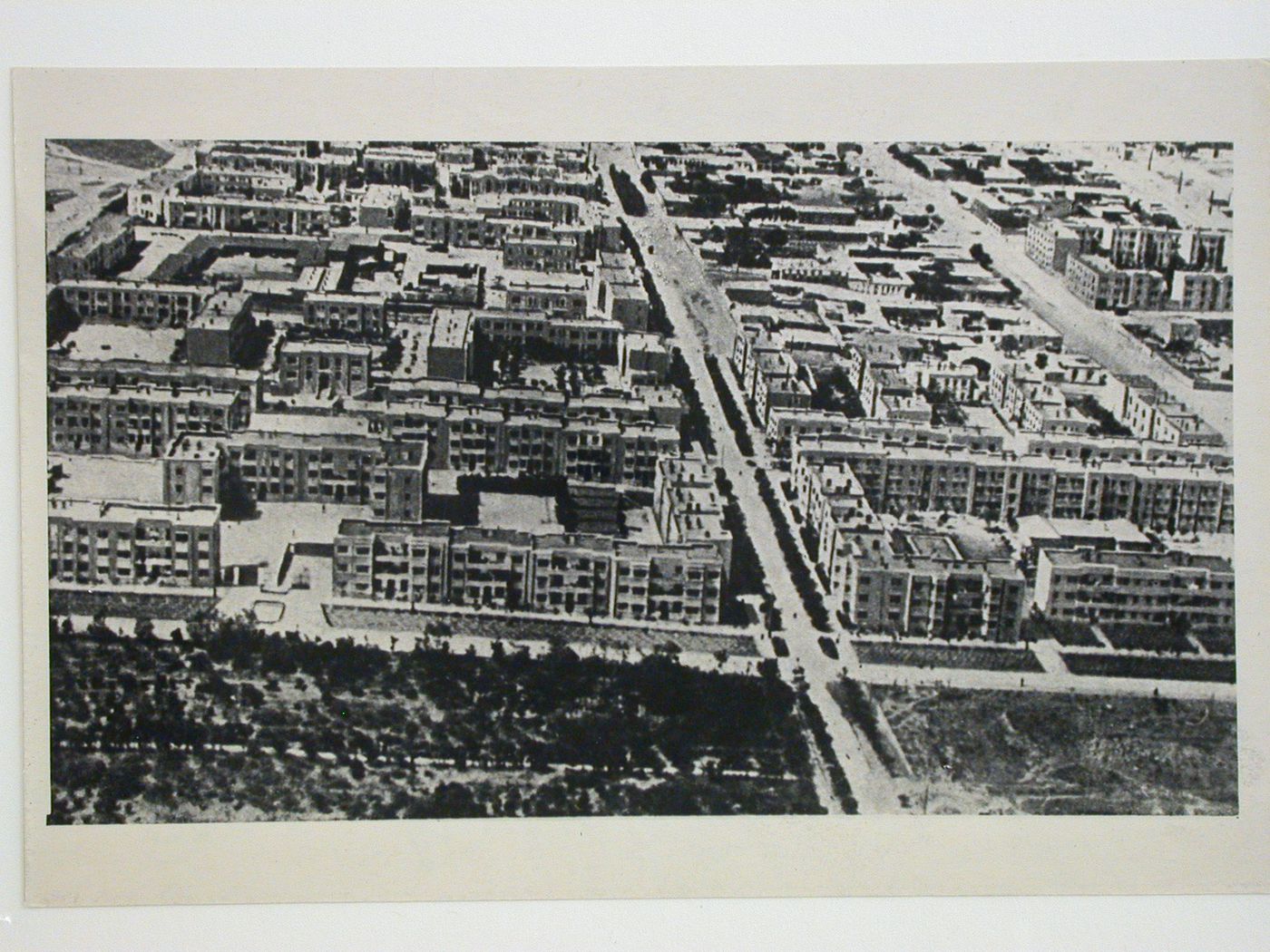 Aerial view of the Armenikend (Shaumian) settlement, Baku, Soviet Union (now in Azerbaijan)