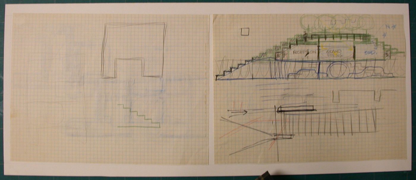 Conceptual sketches for House in an Indiana Cornfield