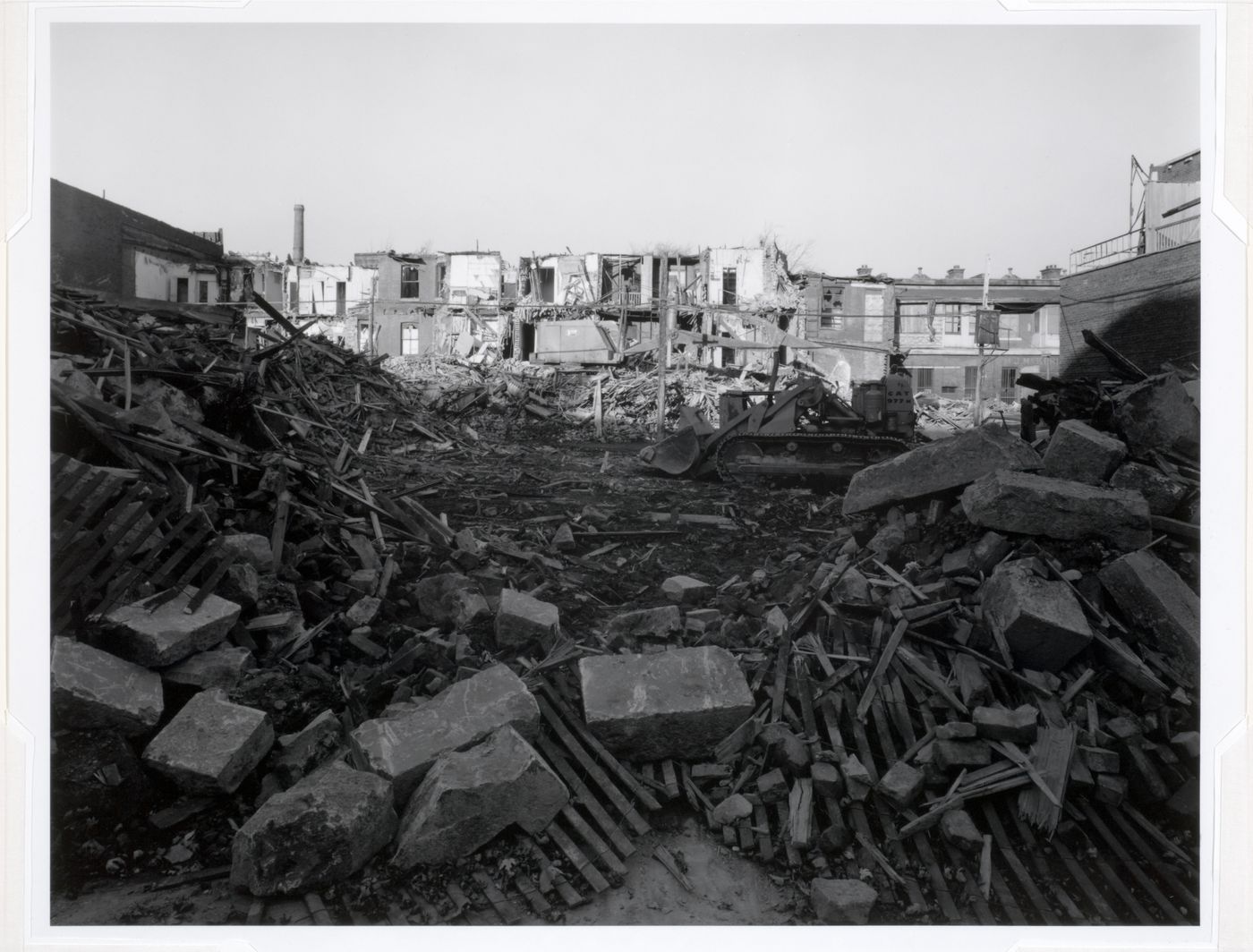 Milton Park Project: Demolition of Hutchison and Park Avenue below Prince Arthur looking east, Montréal, Québec