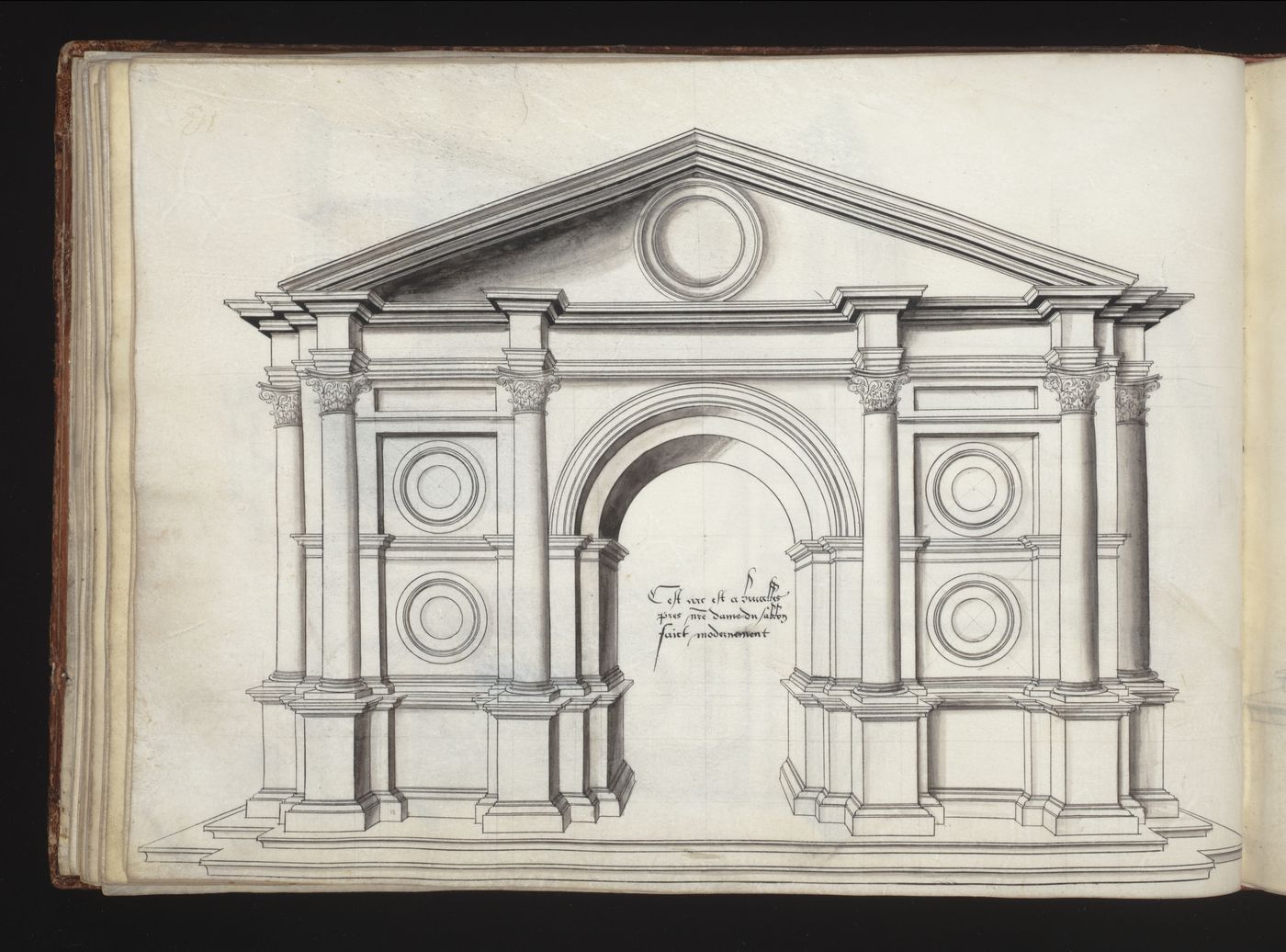 Design for an entrance portal for the Hôtel Transylvanus, Brussels