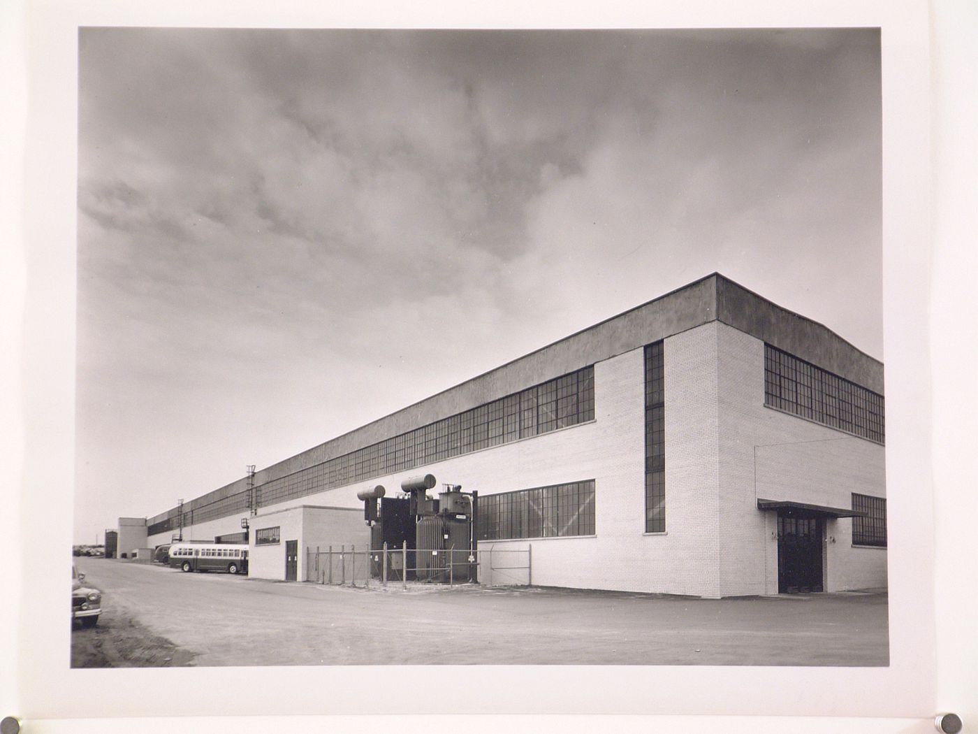 View of the east façade of the Engine Assembly [?] Building, General Motors Corporation Truck and Coach division Pontiac Plant, Pontiac, Michigan