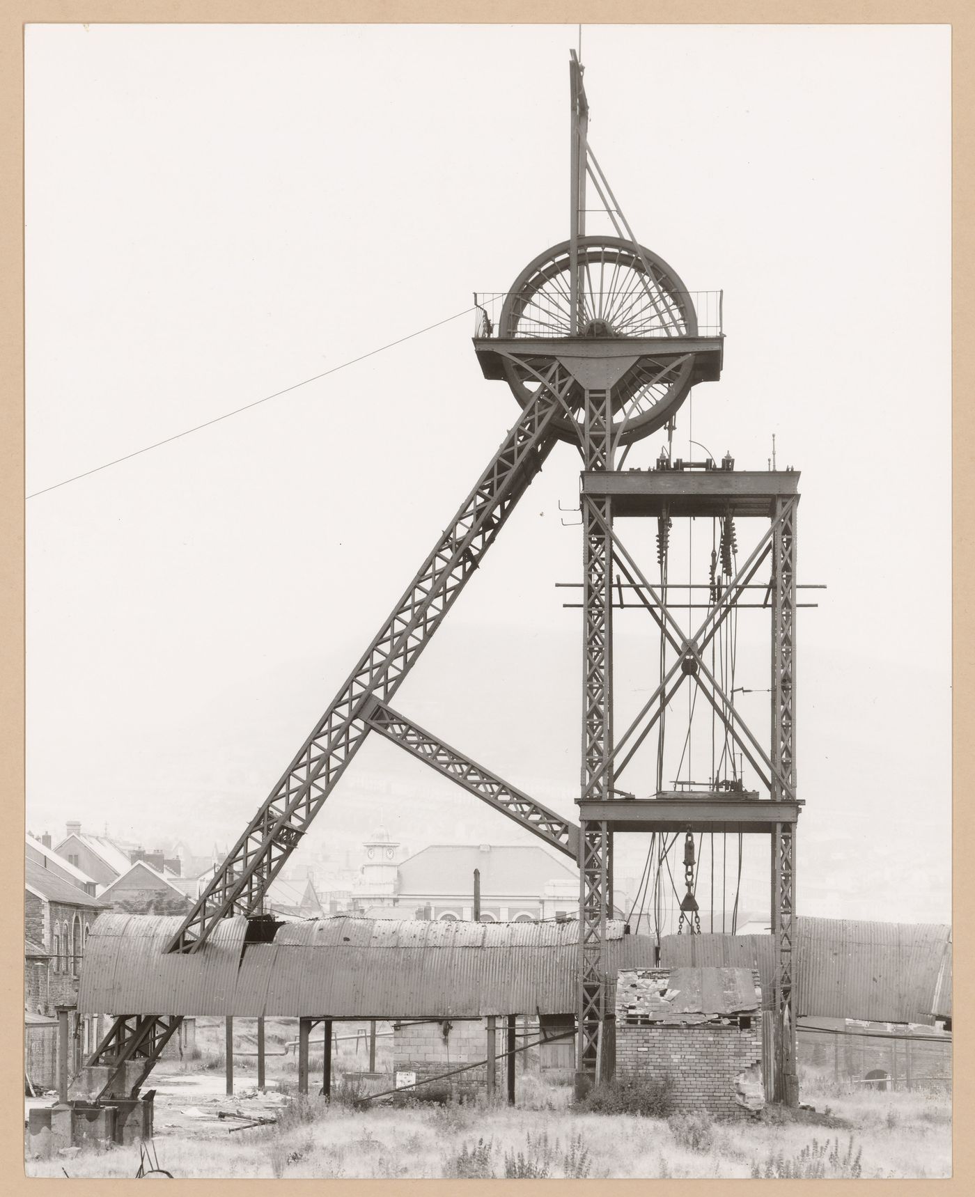 View of a minehead of the Naval Colliery, Tonypandy, Wales