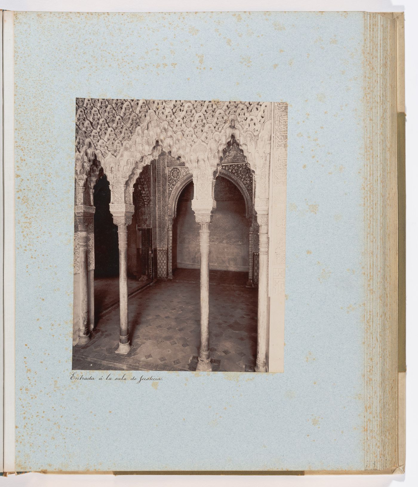 View of arches, entrance to the Justice room, Alhambra, Granada, Spain
