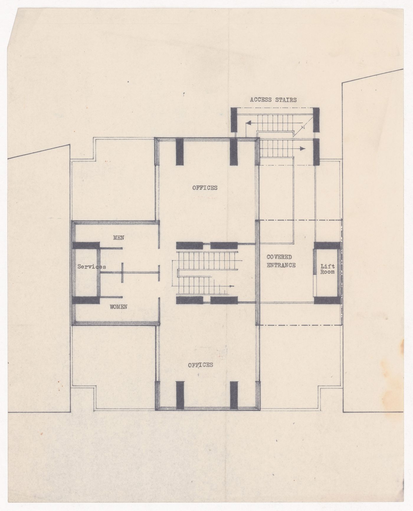 Shops and offices floor plan for the Shape of Cambridge: A Plan, Cambridge University, England