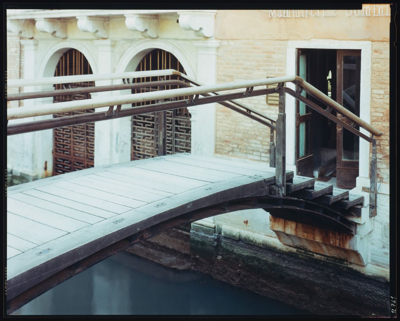 Partial view of the bridge and principal façade, Palazzo Querini Stampalia, Venice, Italy