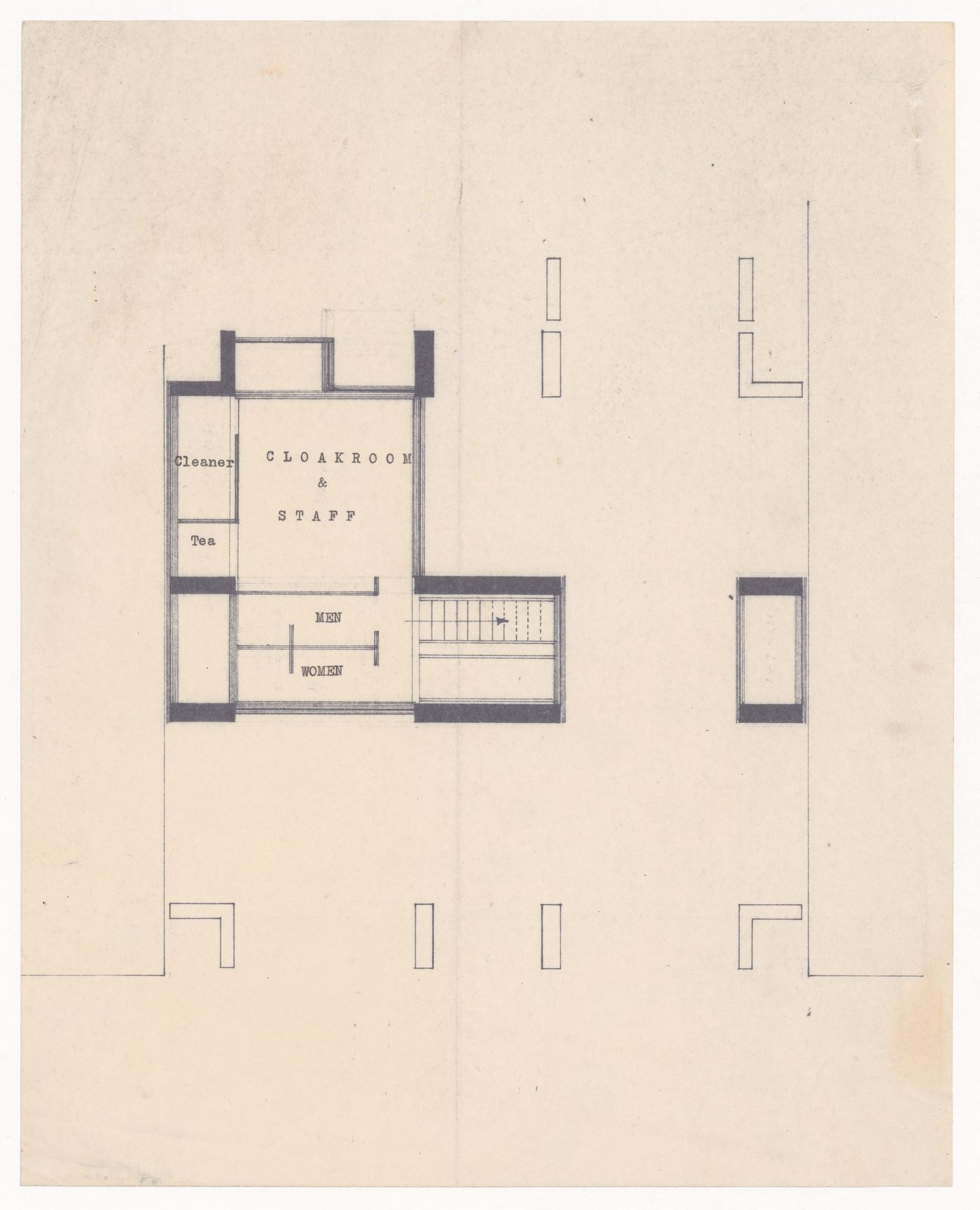 Shops and offices floor plan for the Shape of Cambridge: A Plan, Cambridge University, England