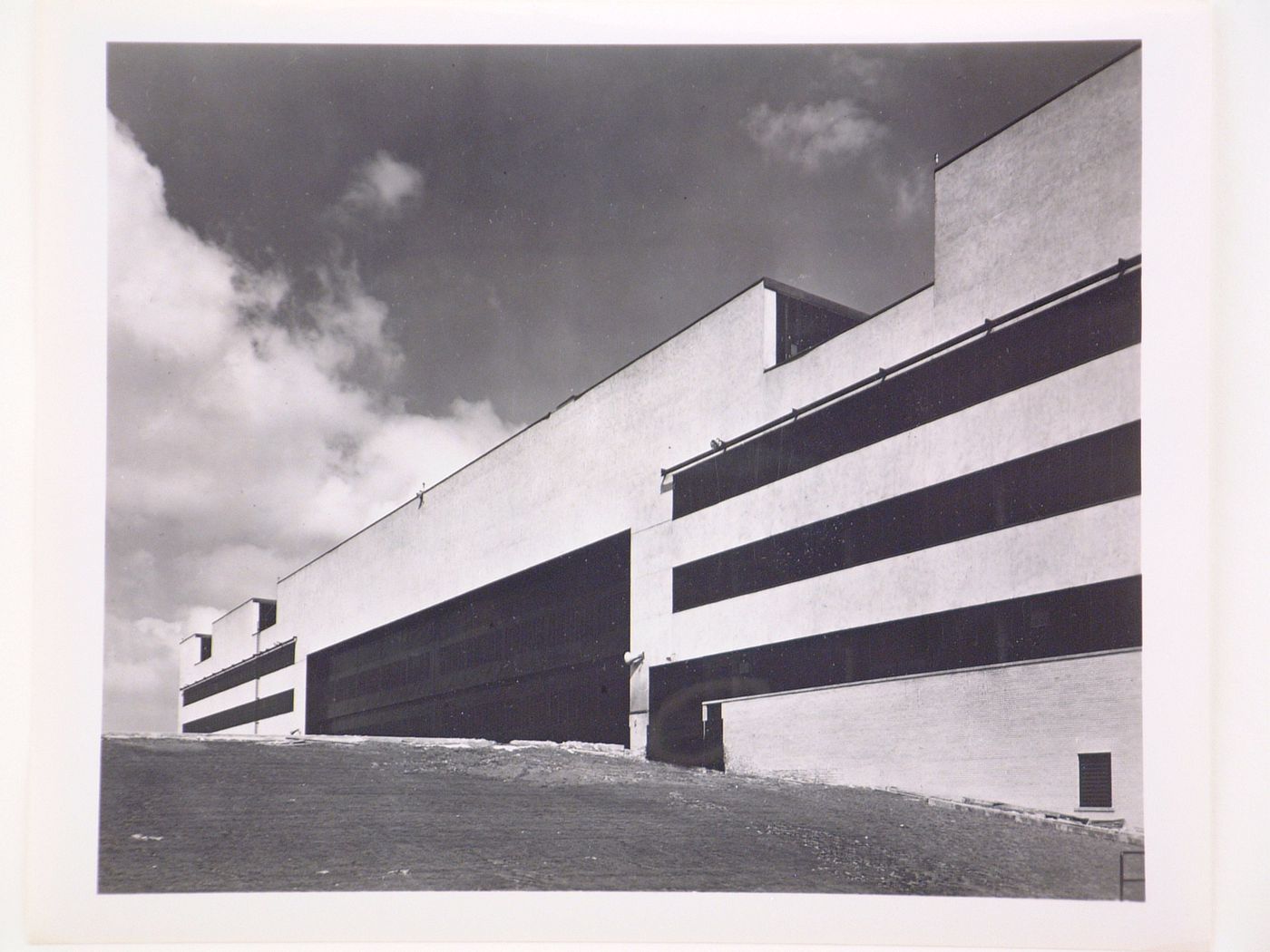 View of the west façade of the Assembly Building of the Buffalo Airport Assembly Plant, Curtiss-Wright Corporation Airplane division, Buffalo, New York