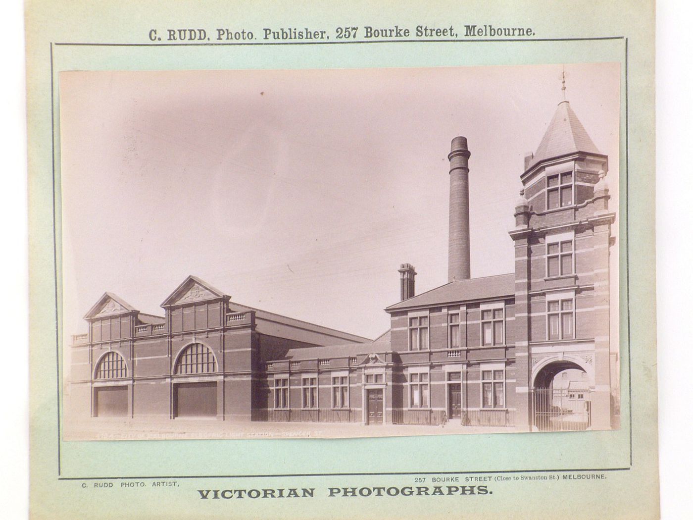 View of Melbourne Electric Light Station, Spencer Street, Australia