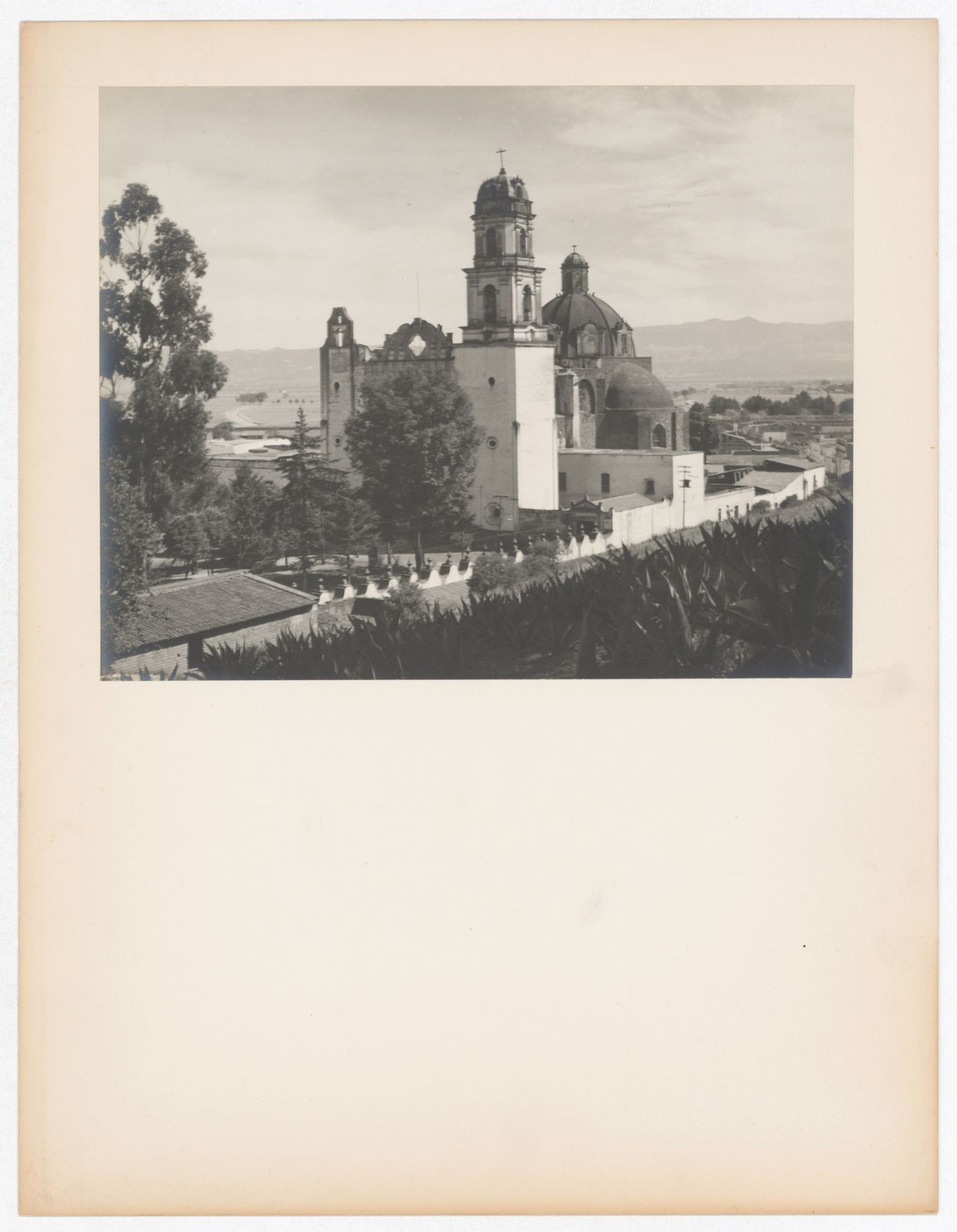 View of an unidentified church, Metepec, Mexico
