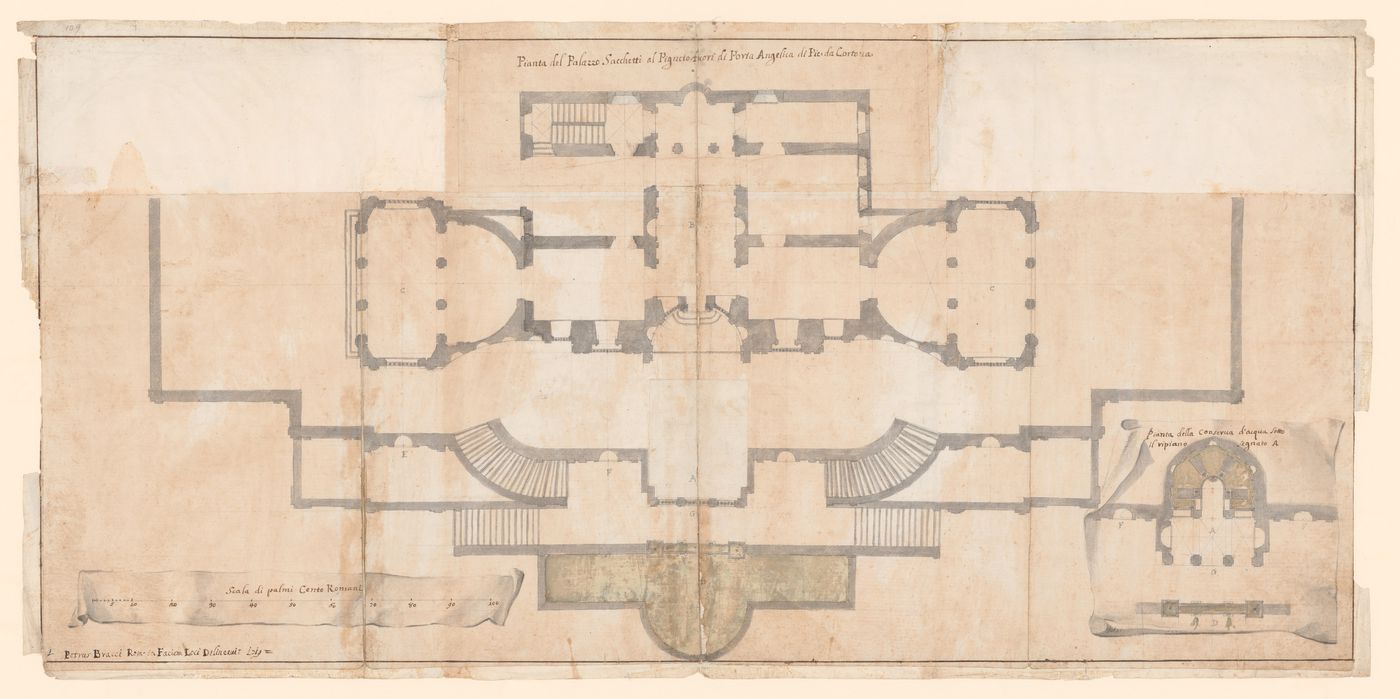 Plan of the casino of the Villa Sacchetti near Ostia