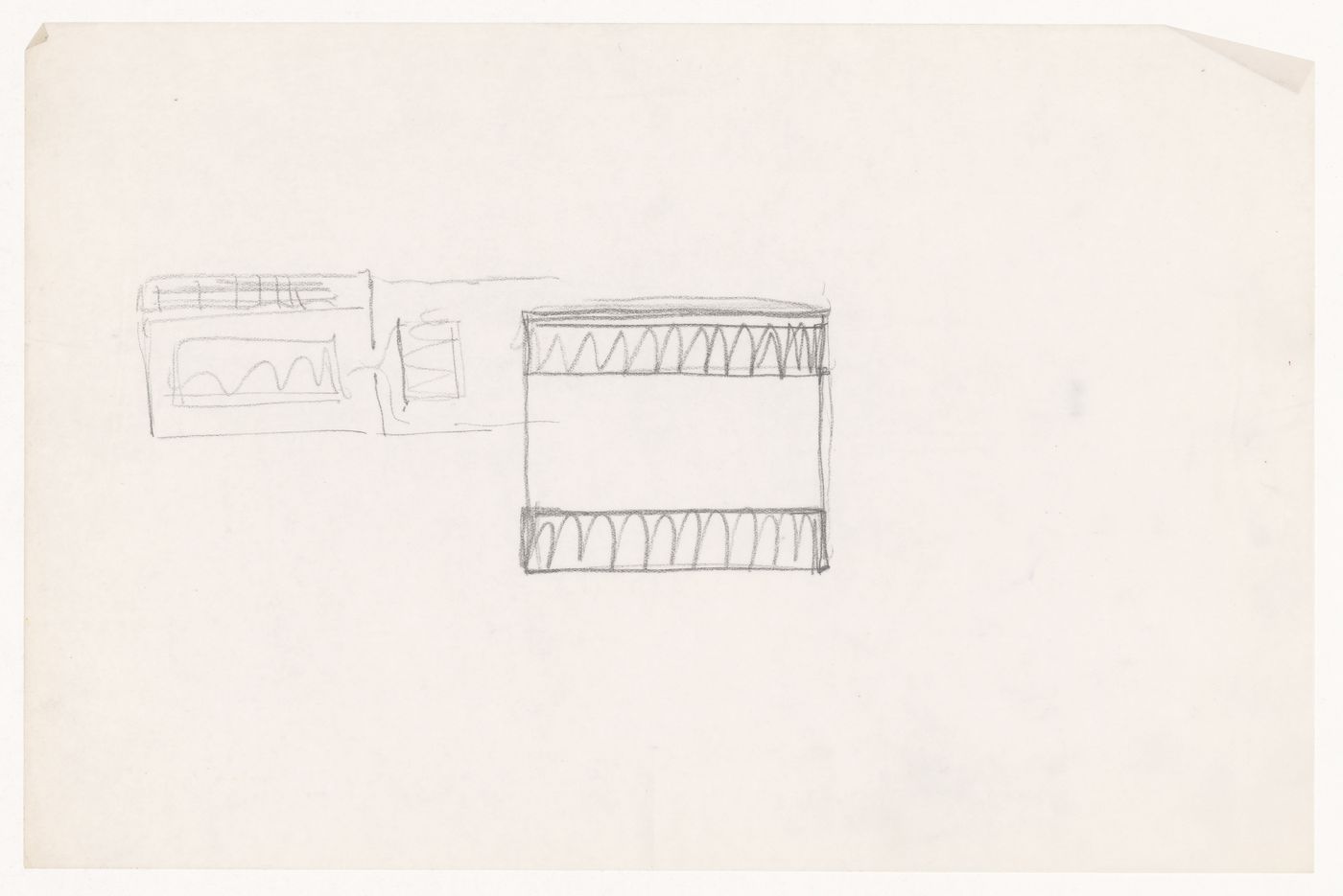 Sketch plan for the Gymnasium, with sketch plan, probably for the Natatorium