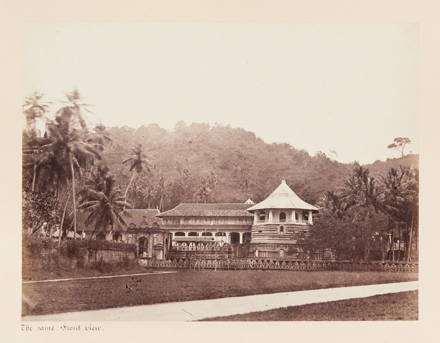 View of the Temple of the Tooth (also known as the Sri Dalada Maligawa), Kandy, Ceylon (now Sri Lanka)