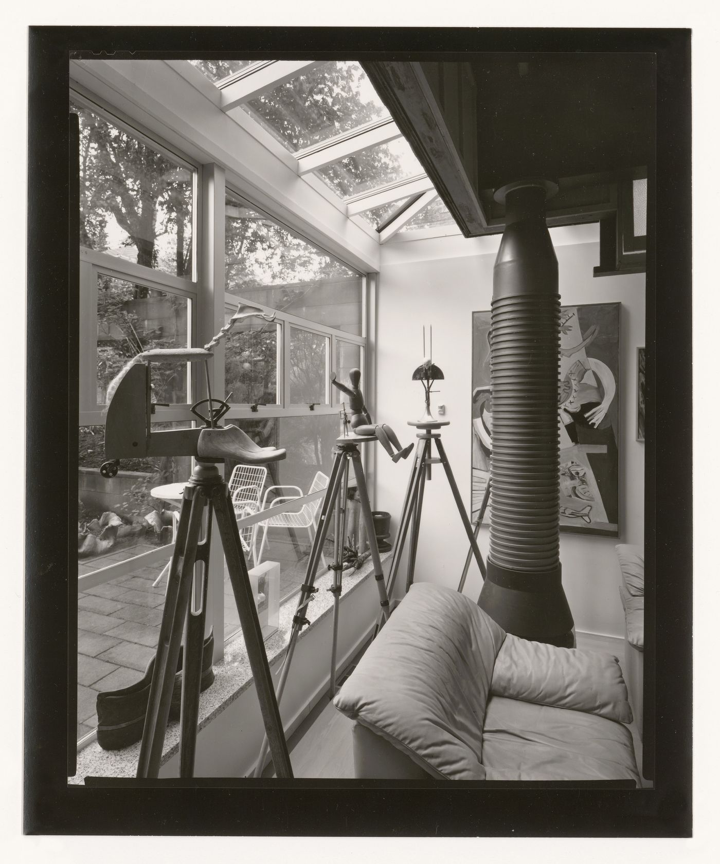 Henriquez House, Vancouver: View from Living Area out to Courtyard, 1993