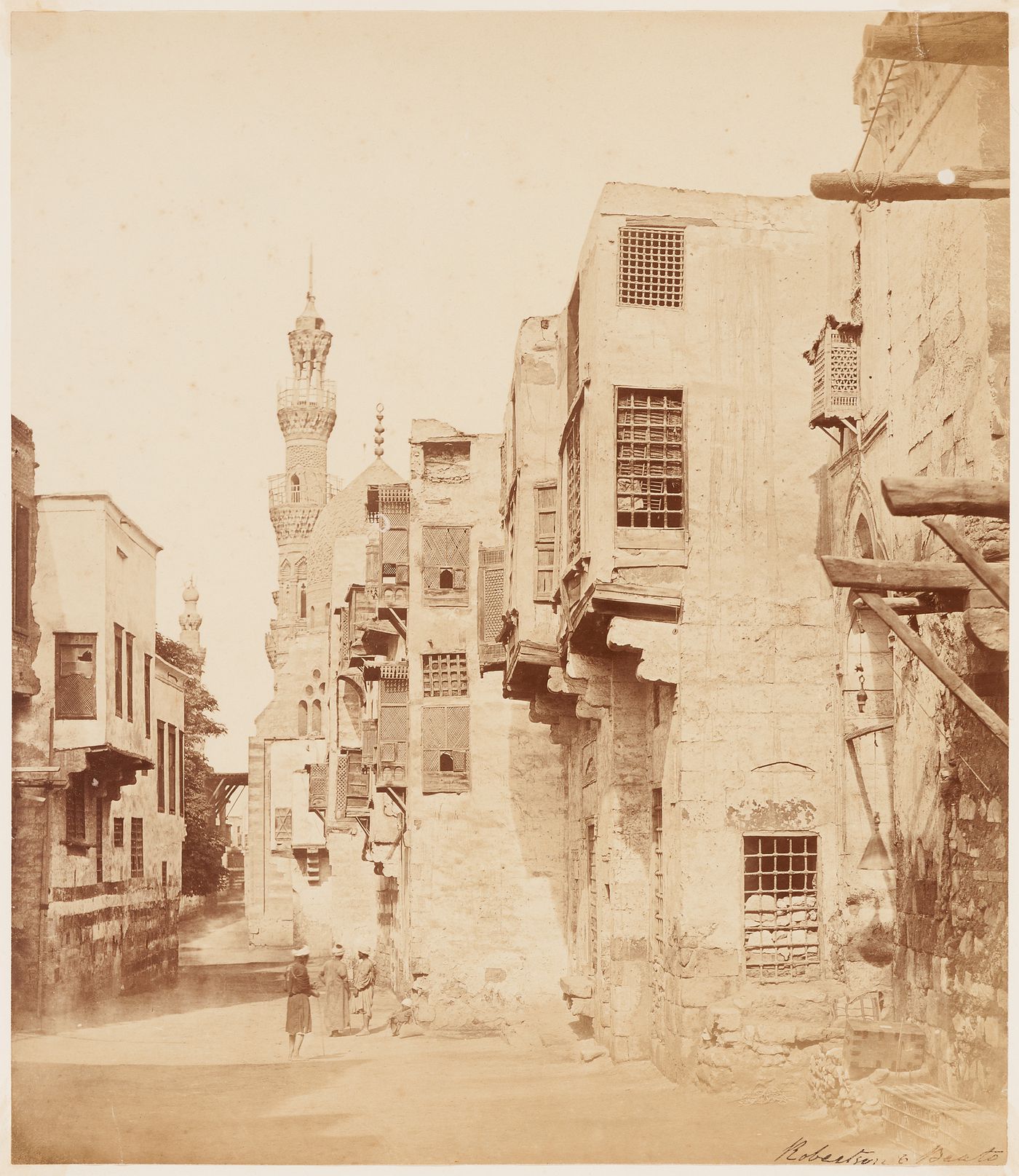 View of a street with Madrassa of Umm Sultan Sha'aban in the background, Cairo, Egypt