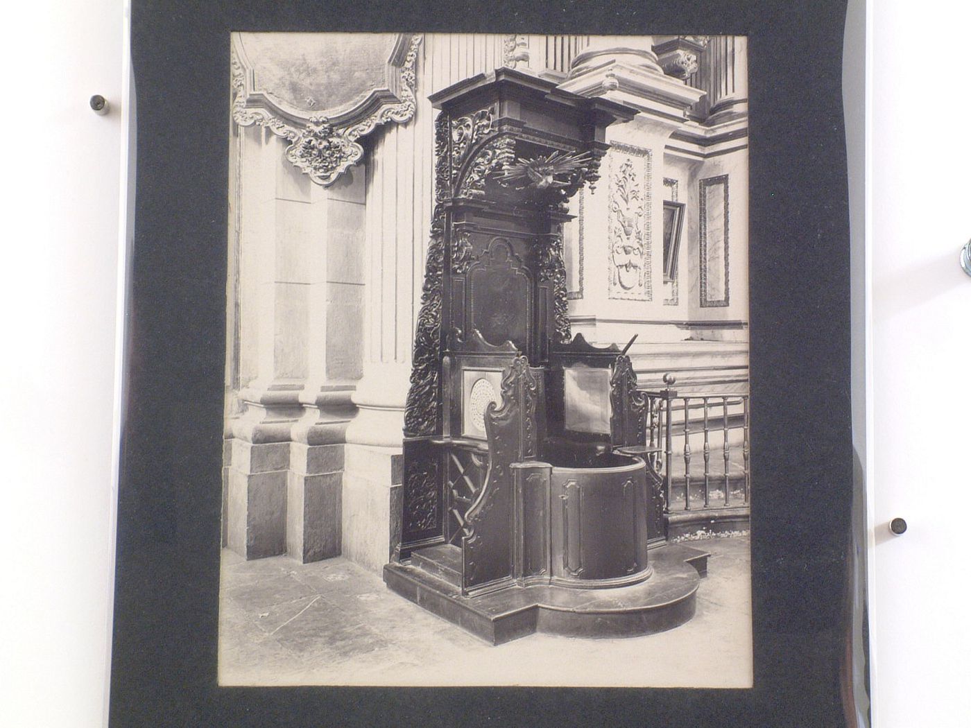View of a confessional in the Catedral de Puebla, Mexico