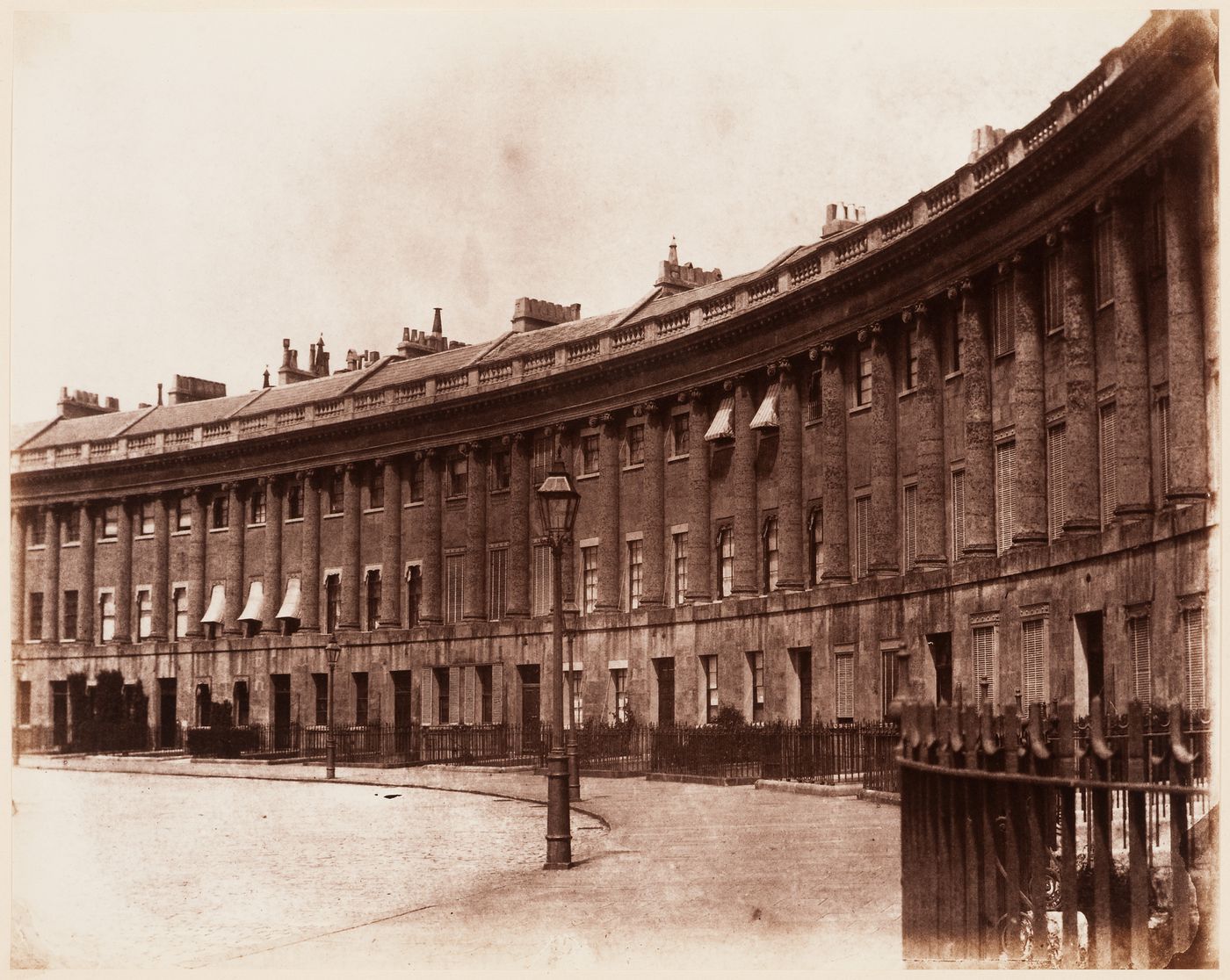 Partial view of Royal Crescent, Bath, England