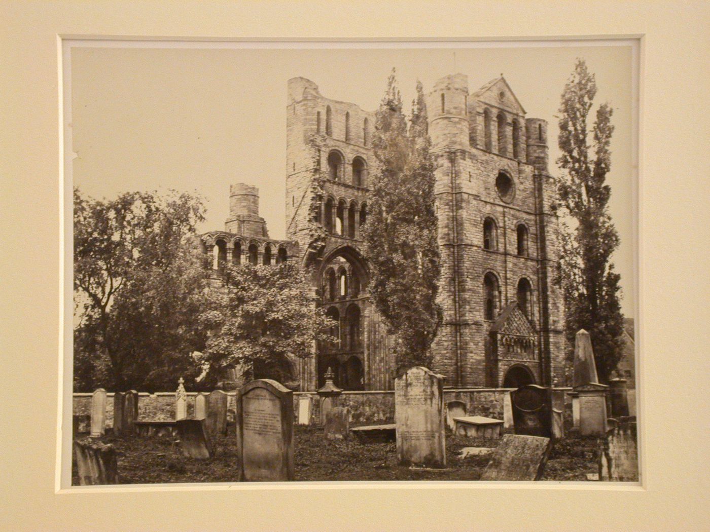View of Kelso Abbey ruins from church yard, Scotland