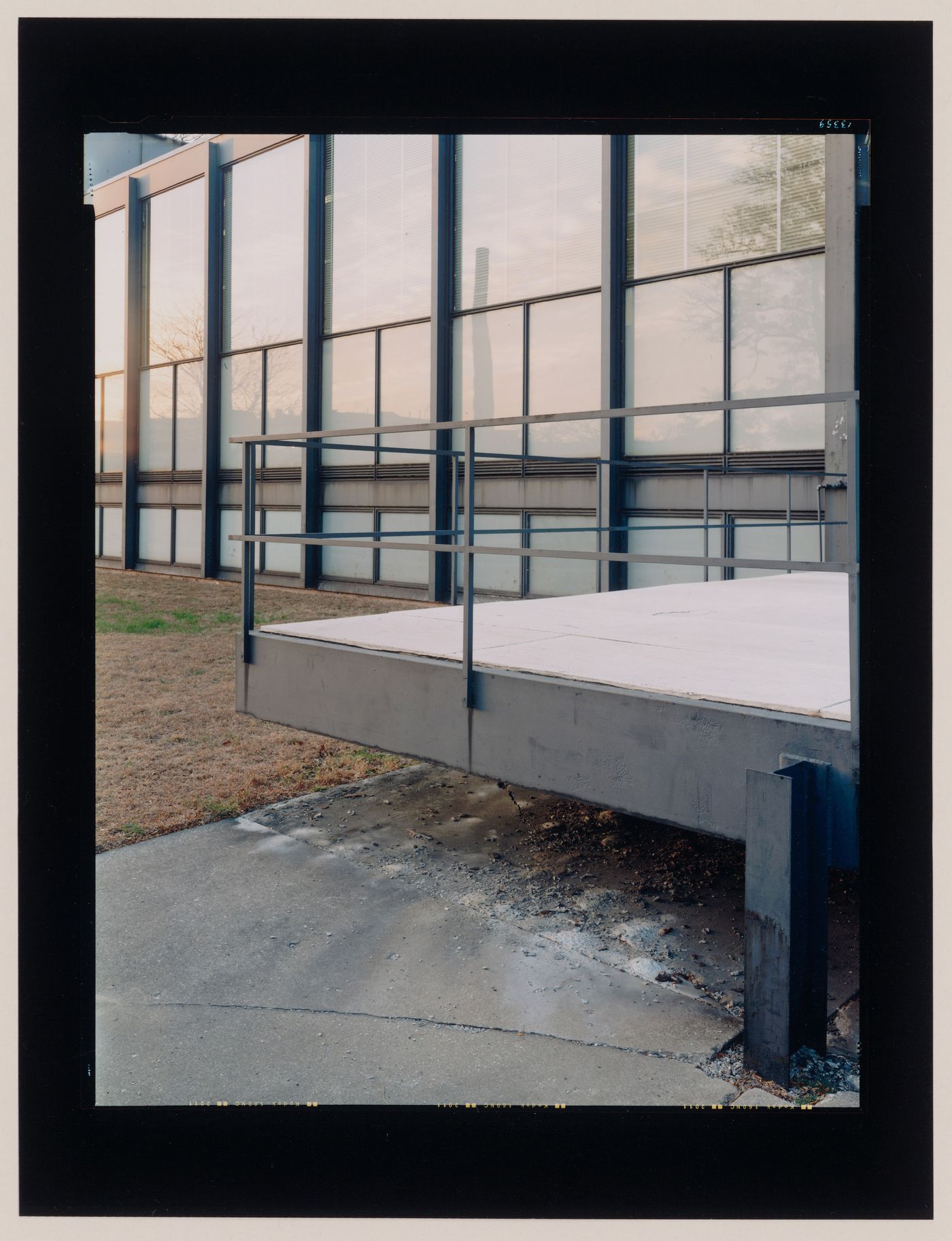 View of a terrace at the Illinois Institute of Technology, Chicago, Illinois