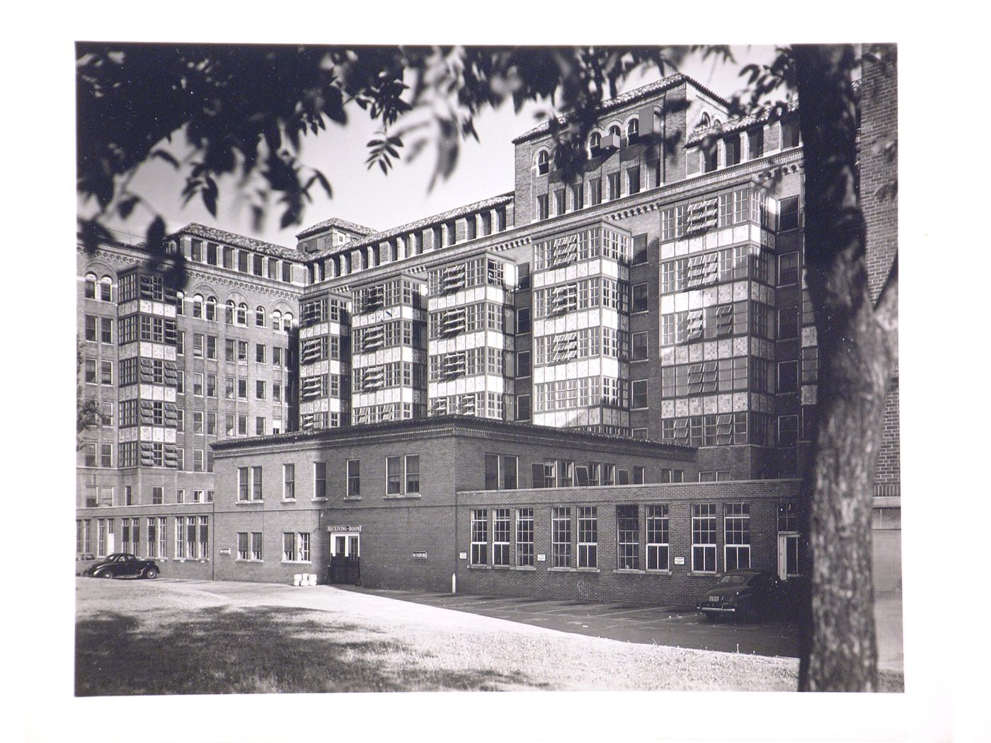 View of the rear [?] façade of the Tuberculosis Building, Herman Kiefer Hospital, Detroit, Michigan
