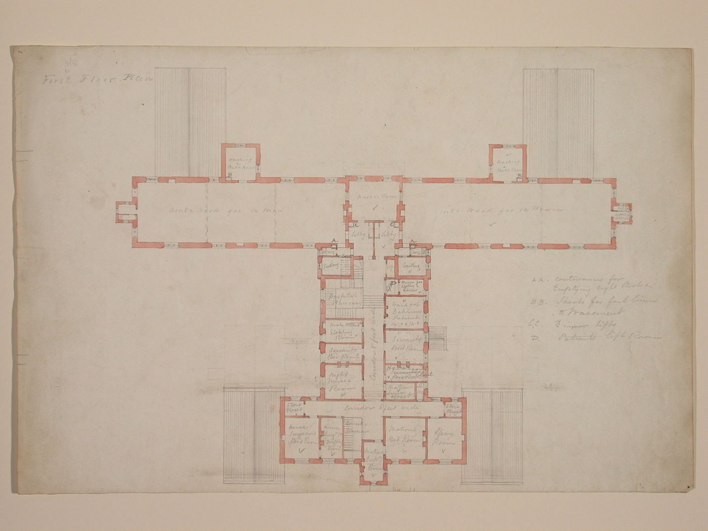 First floor plan of a hospital