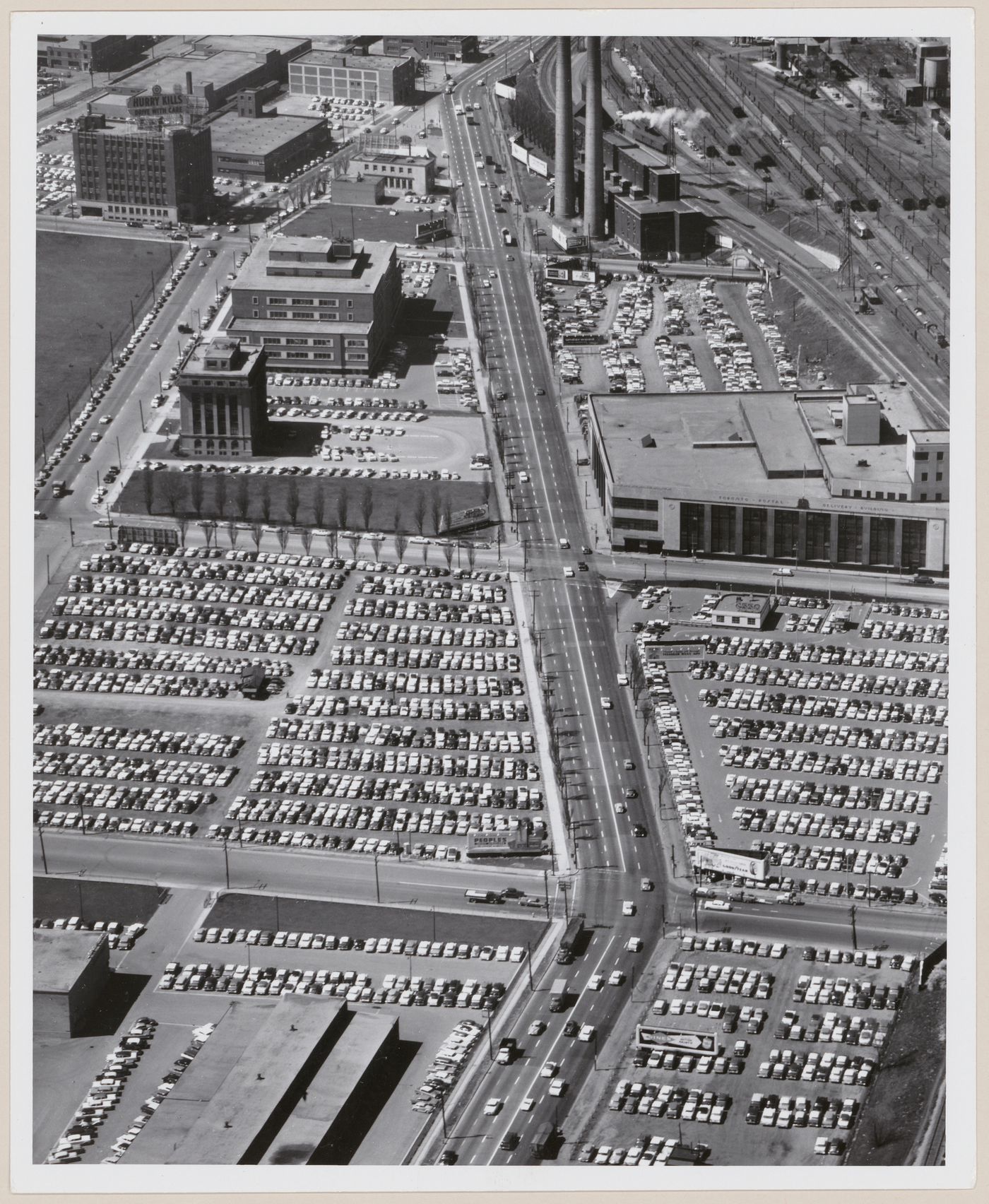 Prior to building the Gardiner Expressway, cross streets are Yonge and Bay, Toronto, Ontario