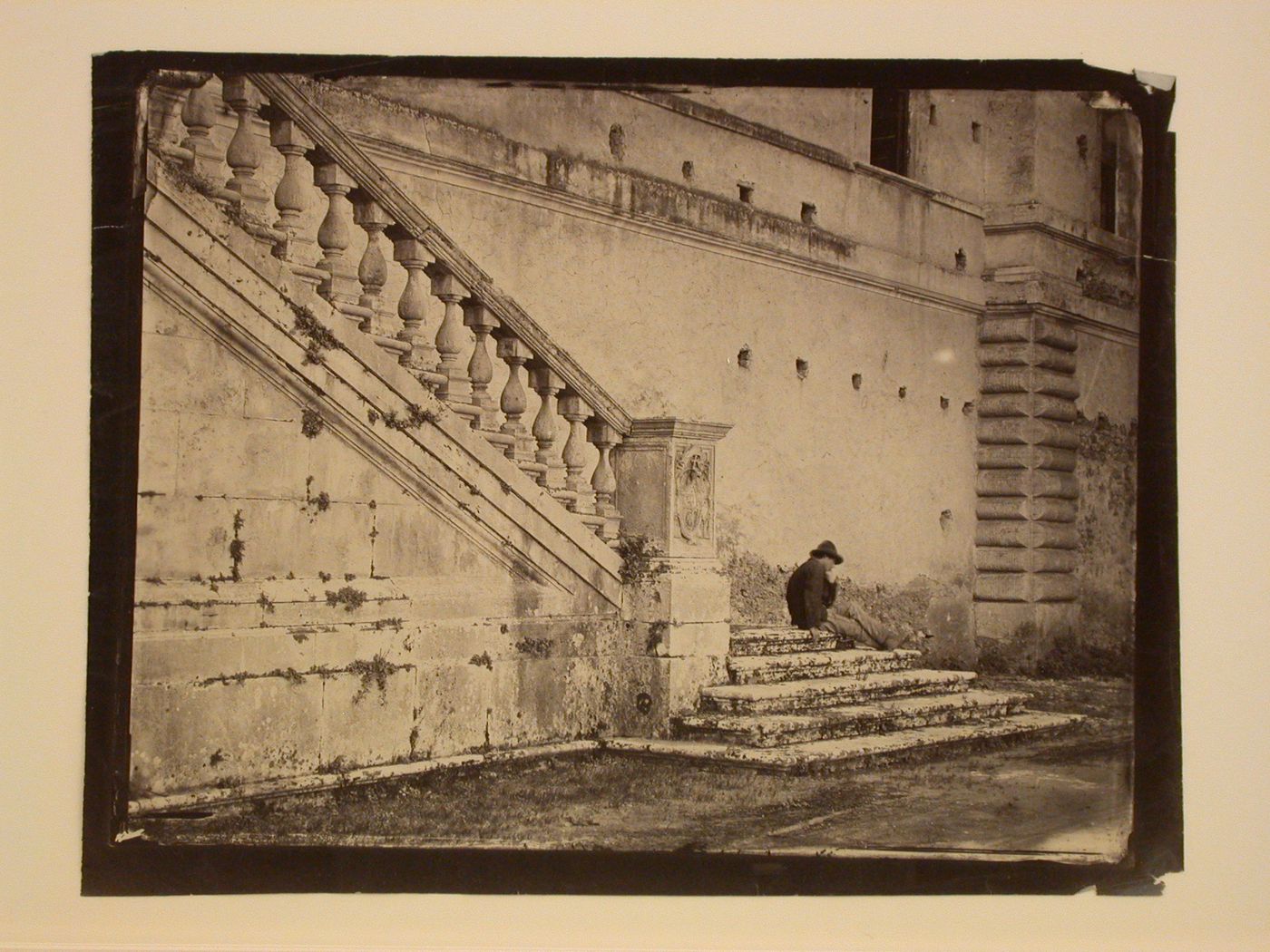 Unknown buildings exterior with stairway, Italy