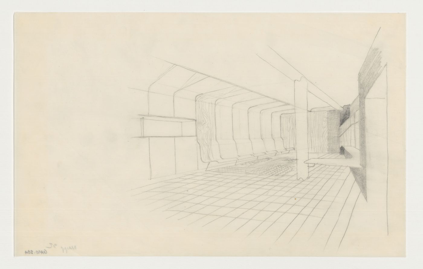 Interior perspective for the waiting room for the Chapel of Faith or ...