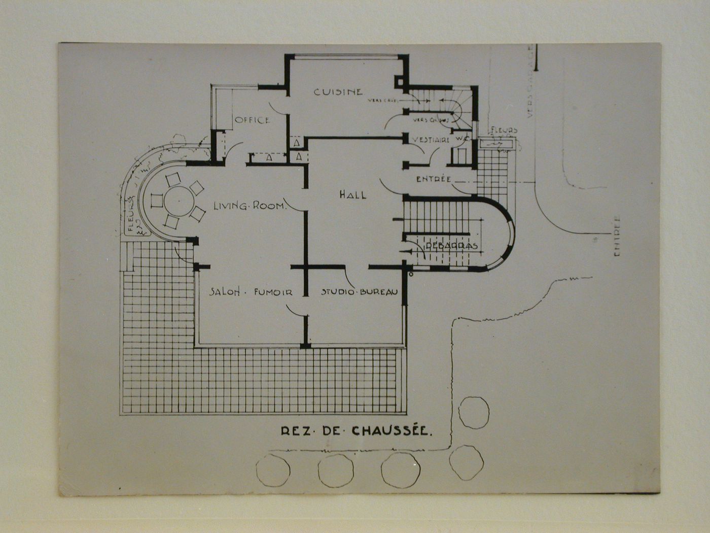 View of a plan drawing for a house