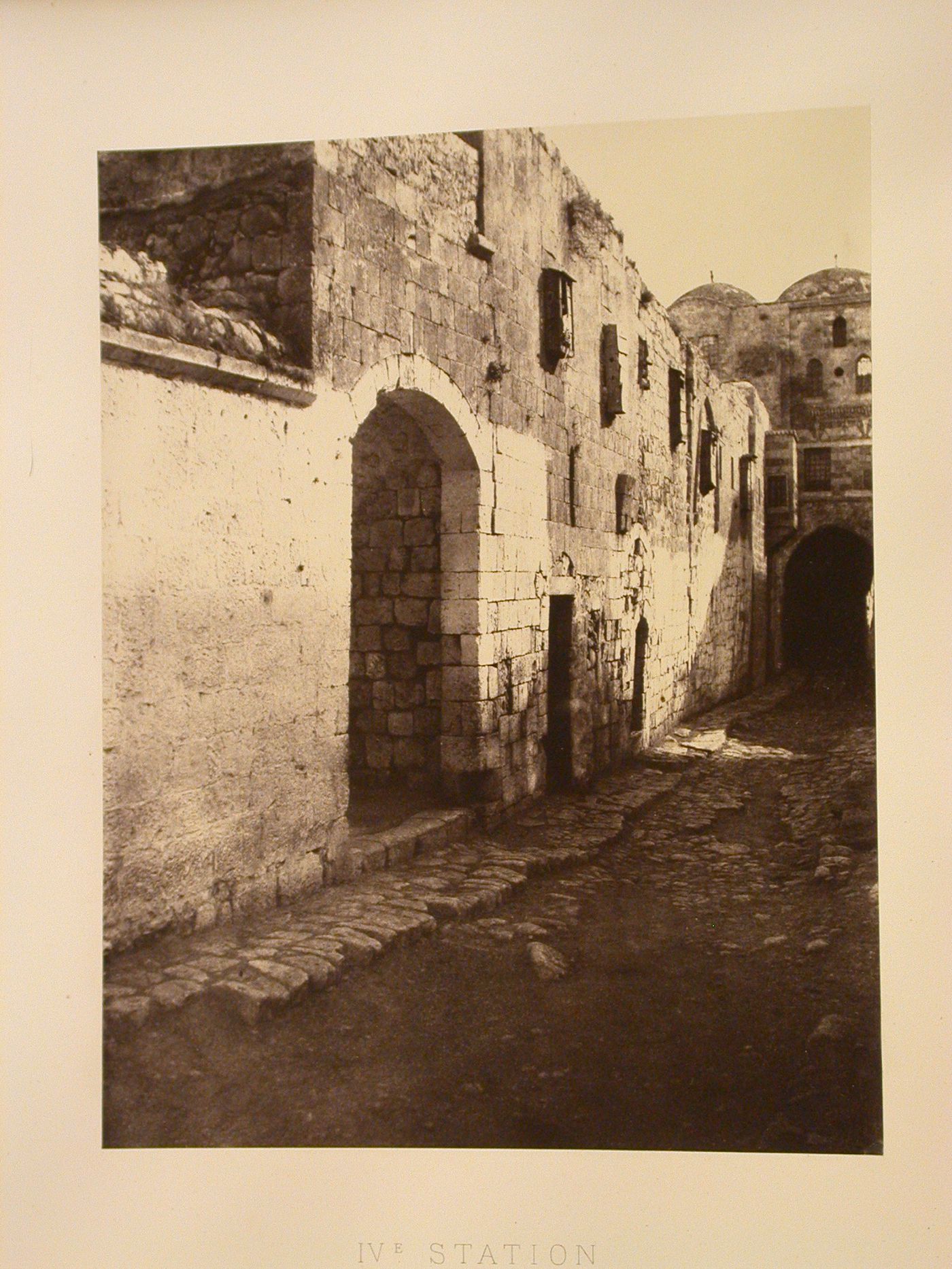 View of the Fourth Station of the Cross where Jesus met the Virgin Mary, Jerusalem, Ottoman Empire (now in Israel)
