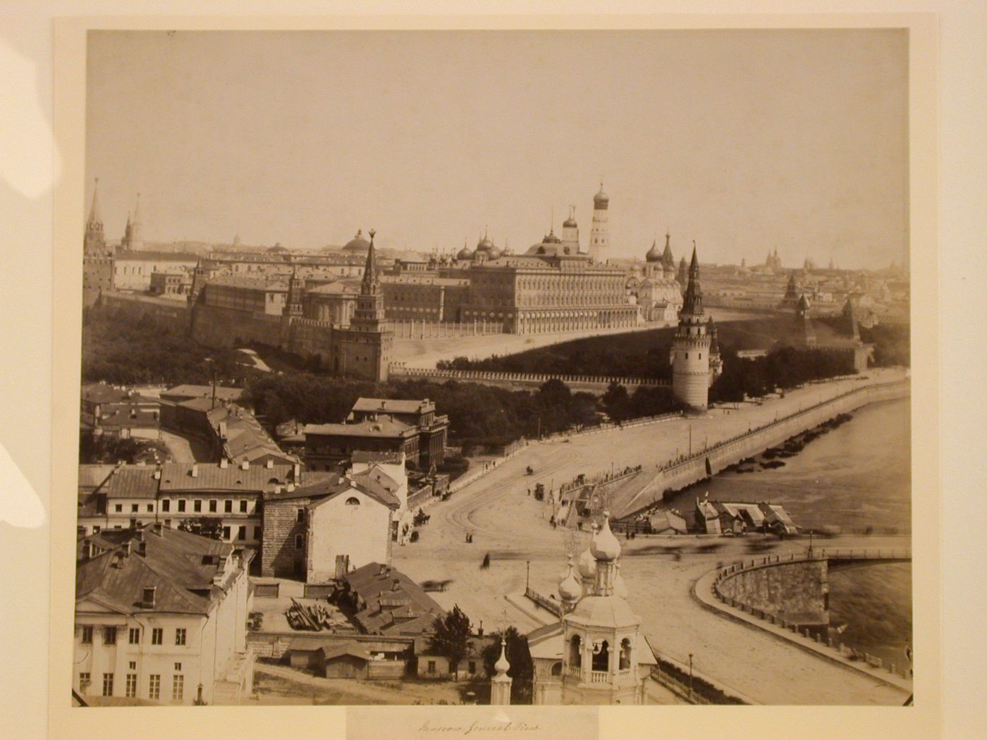 View of the Kremlin showing the Big Kremlin Palace in the center, Moscow