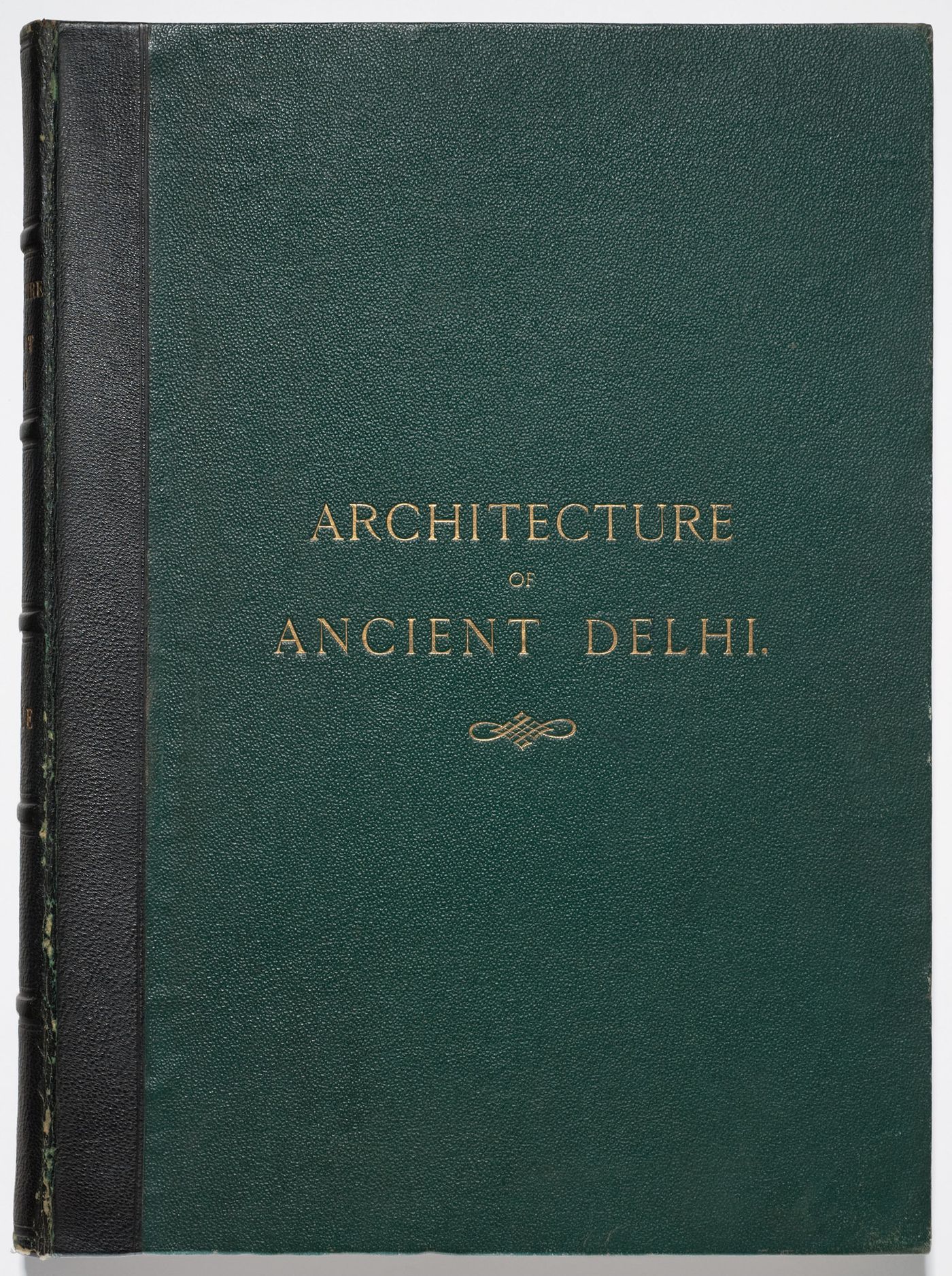 Various views of the archeological buildings and monuments, including two plans, Delhi, India