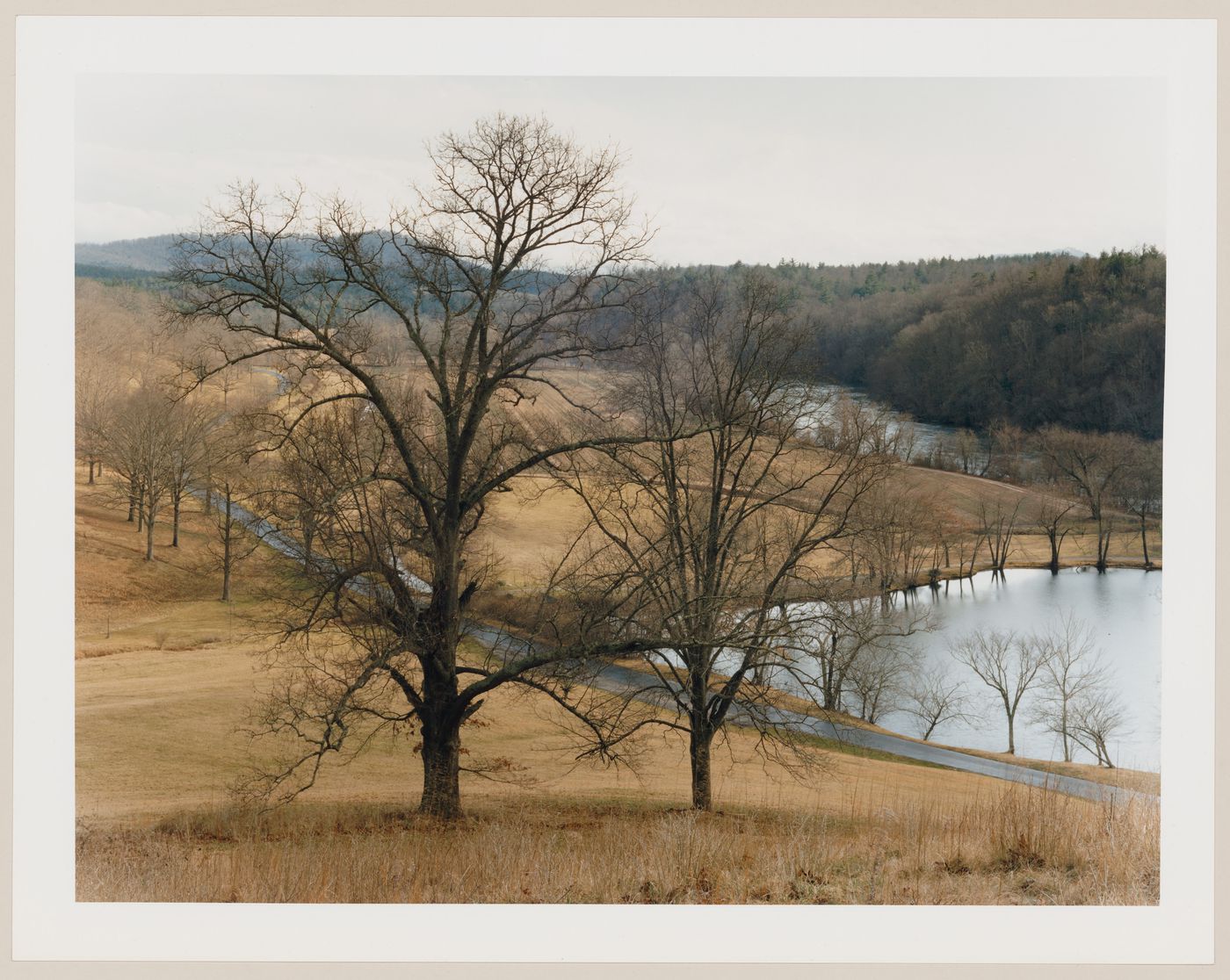 Viewing Olmsted: View of the river road, lagoon, and the French Broad River, The Vanderbilt Estate, "Biltmore", Asheville, North Carolina