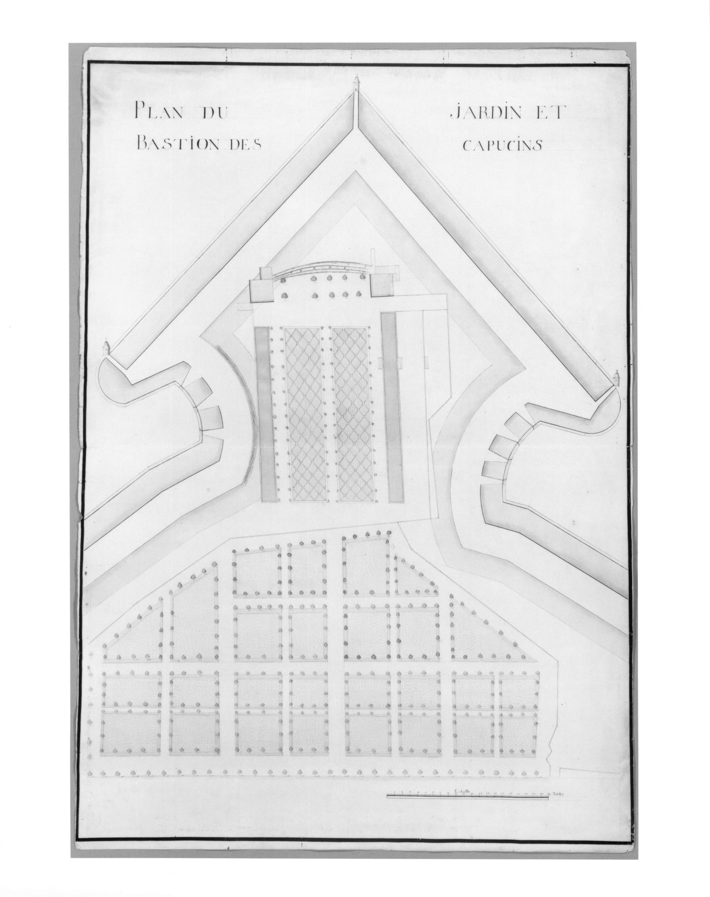 Plan of the "Bastion des Capucins" at Perpignan