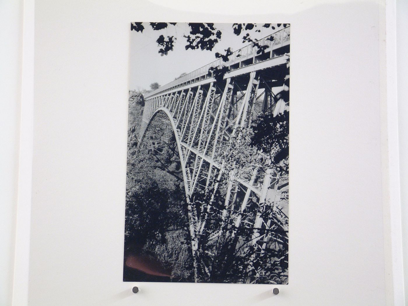 View of Victoria Falls Bridge before reconstruction, Zambezi River, crossing the border between Victoria Falls, Zimbabwe and Livingstone, Zambia