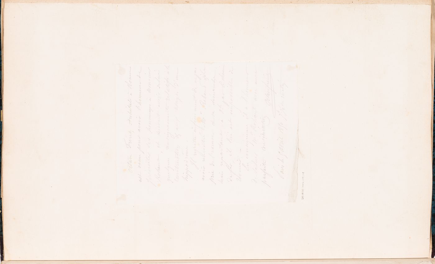 Letter from Octave Frères to Charles Rohault de Fleury, 5 April 1850