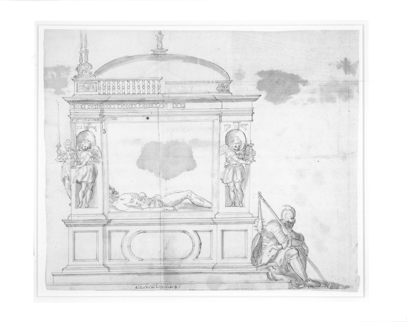 Elevation of a tomb monument