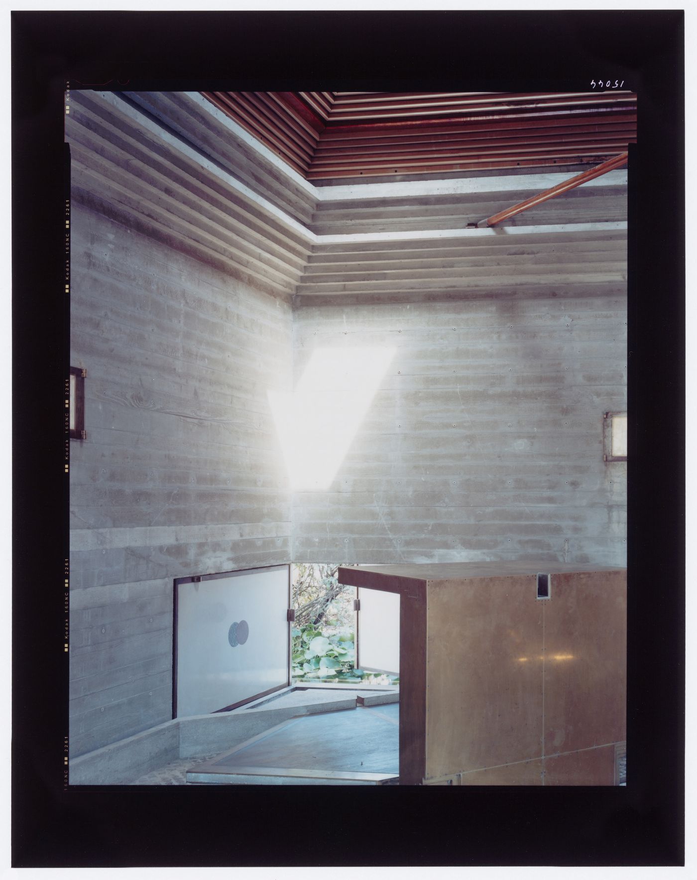 Looking northeast at 12:10 pm, Carlo Scarpa's Tomba Brion, San Vito d'Altivole, Italy